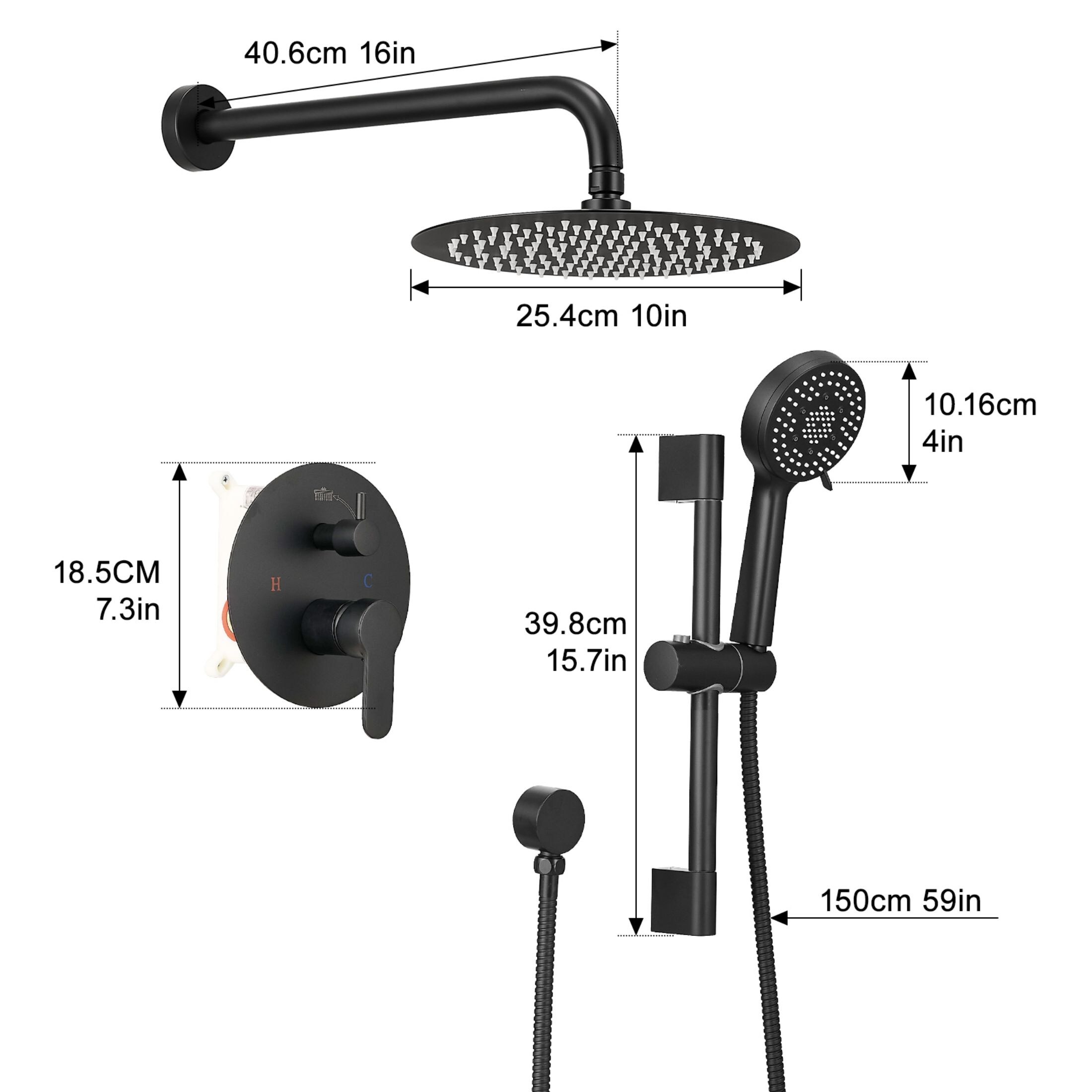 WELLFOR QJ-HS-28555B-10 Showerhead-Bar-Panels - View #4