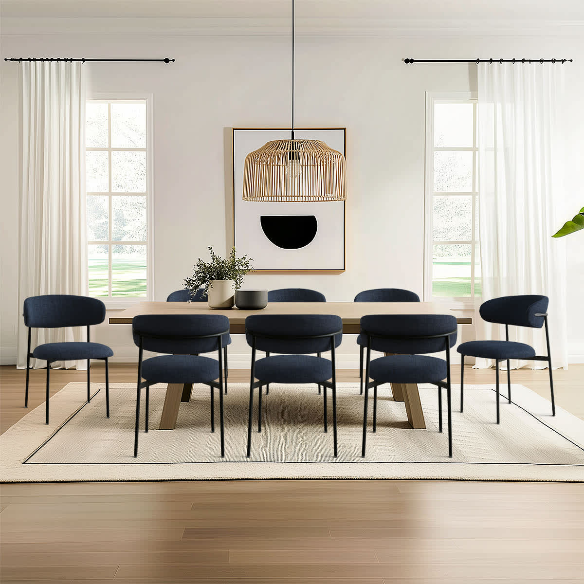 Maison Boucle MERIDA-CHAIR-BLUE8 Dining-Chairs - View #2