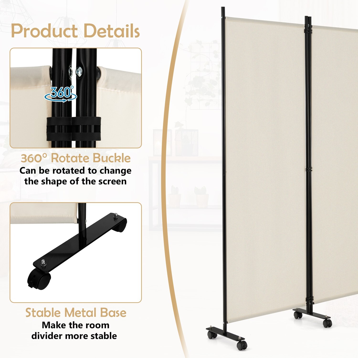 Costway CSHY003418 Indoor-Privacy-Screens - View #7