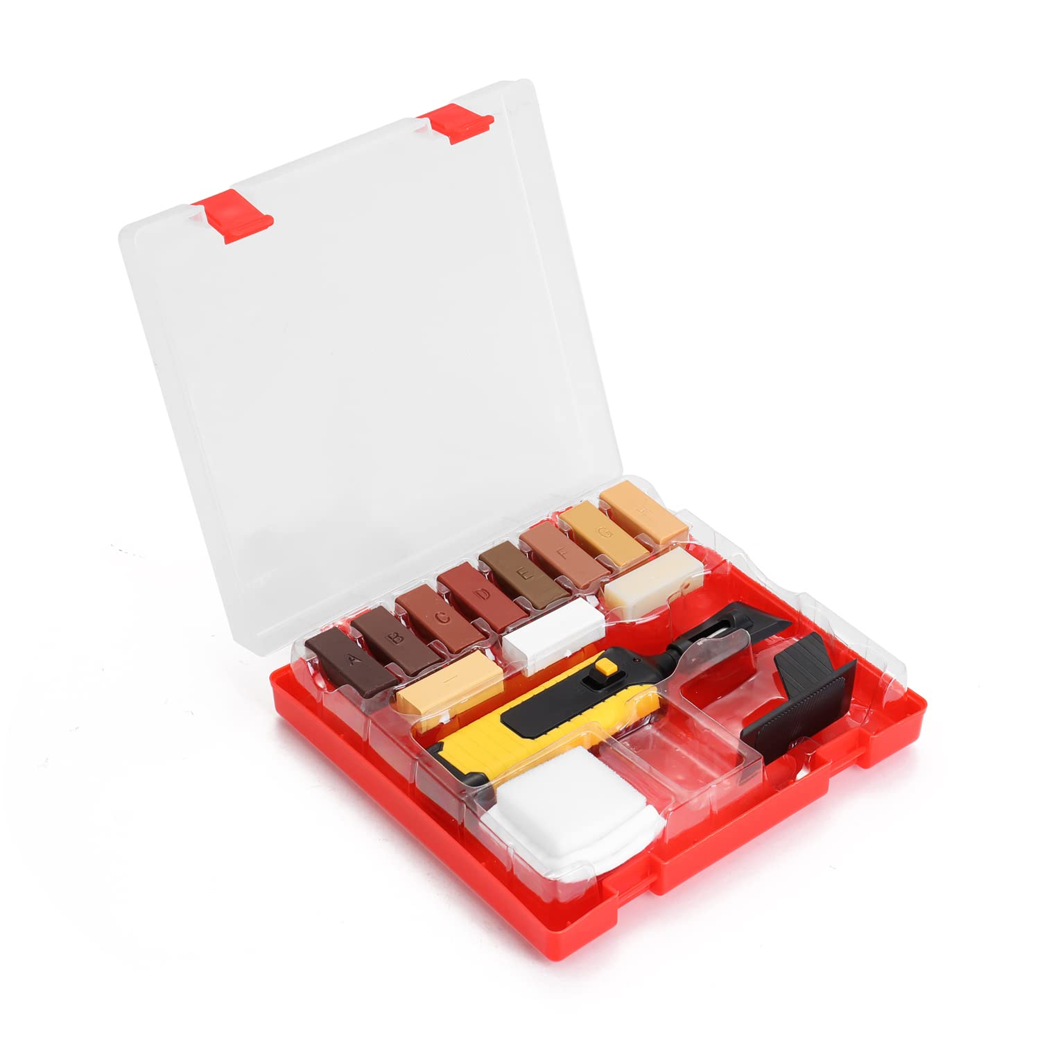 DYRCJ  Laminate Floor Repair Kit Hardwood Floor Repair Kit with 11 Color Wax Blocks and Tools for Scratches on Floors Worktops Furniture