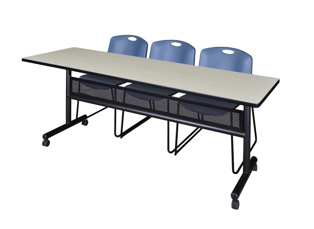 Regency MKFTM8424PL44BE Training Off-white 4-Person Training Table (84-in W x 29-in H)