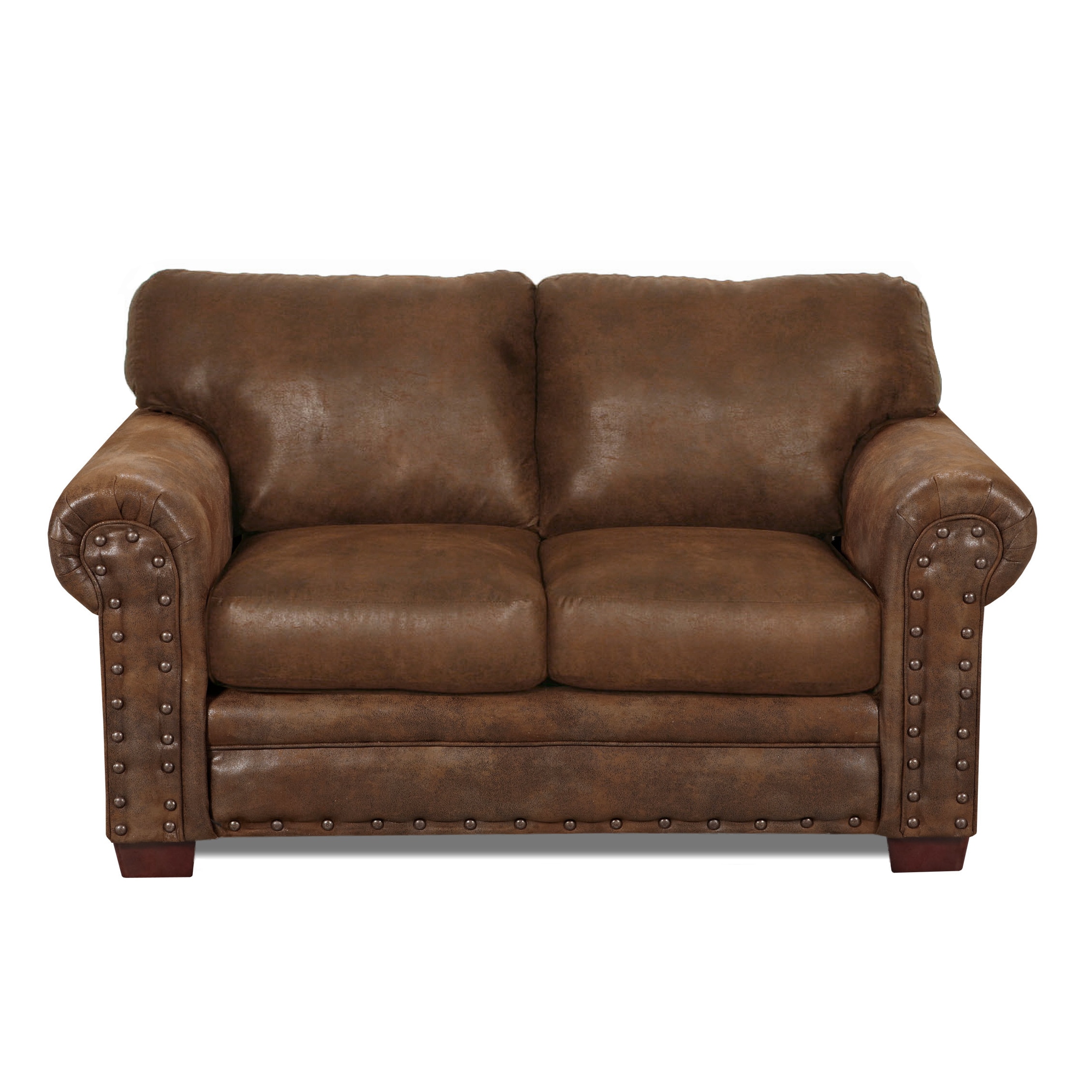 Buckskin Brown Oak 4-Piece Sleeper Sofa Set