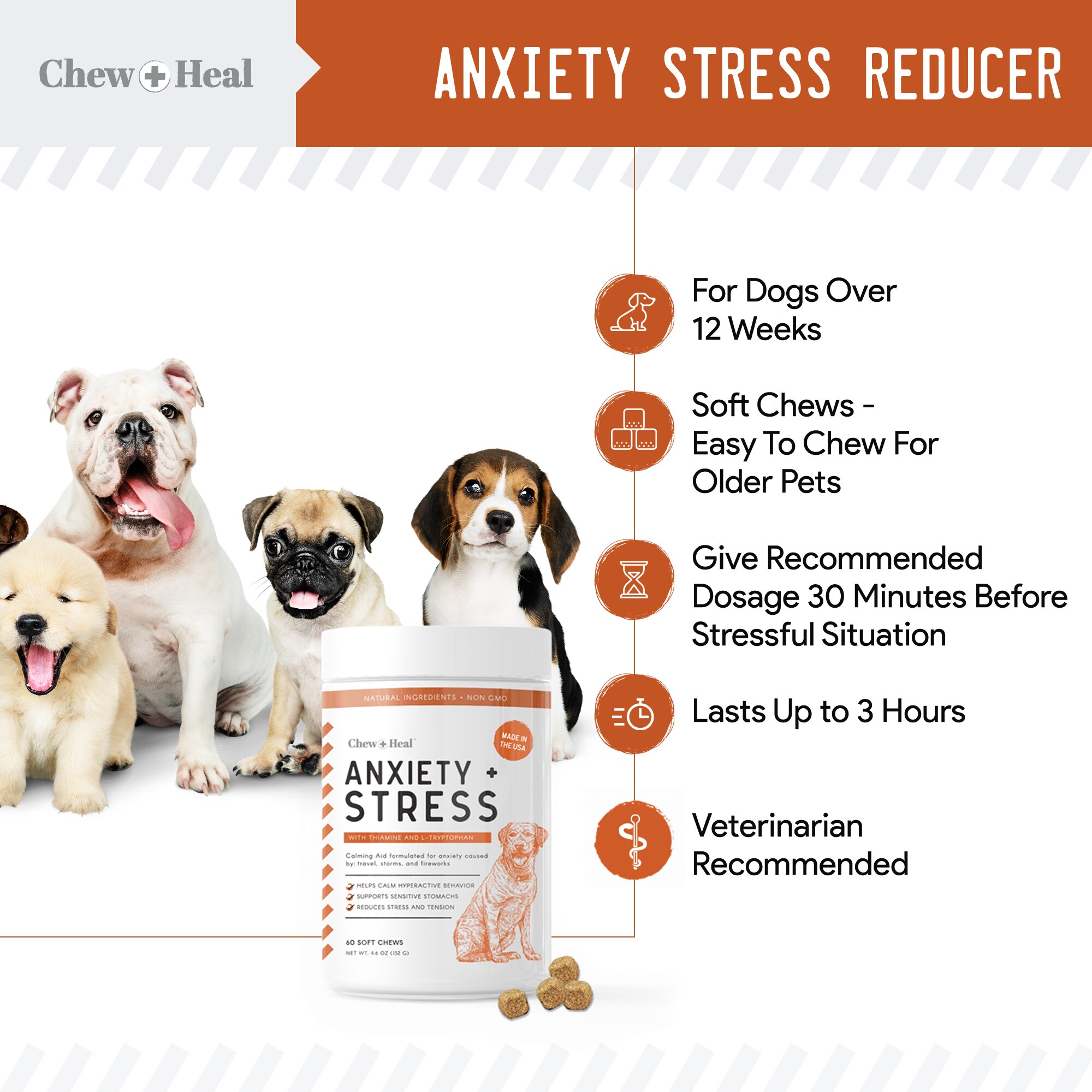 Chew + Heal CH-ANXIETY-STRESS-60 Pet-Vitamins-Suppliments - View #4