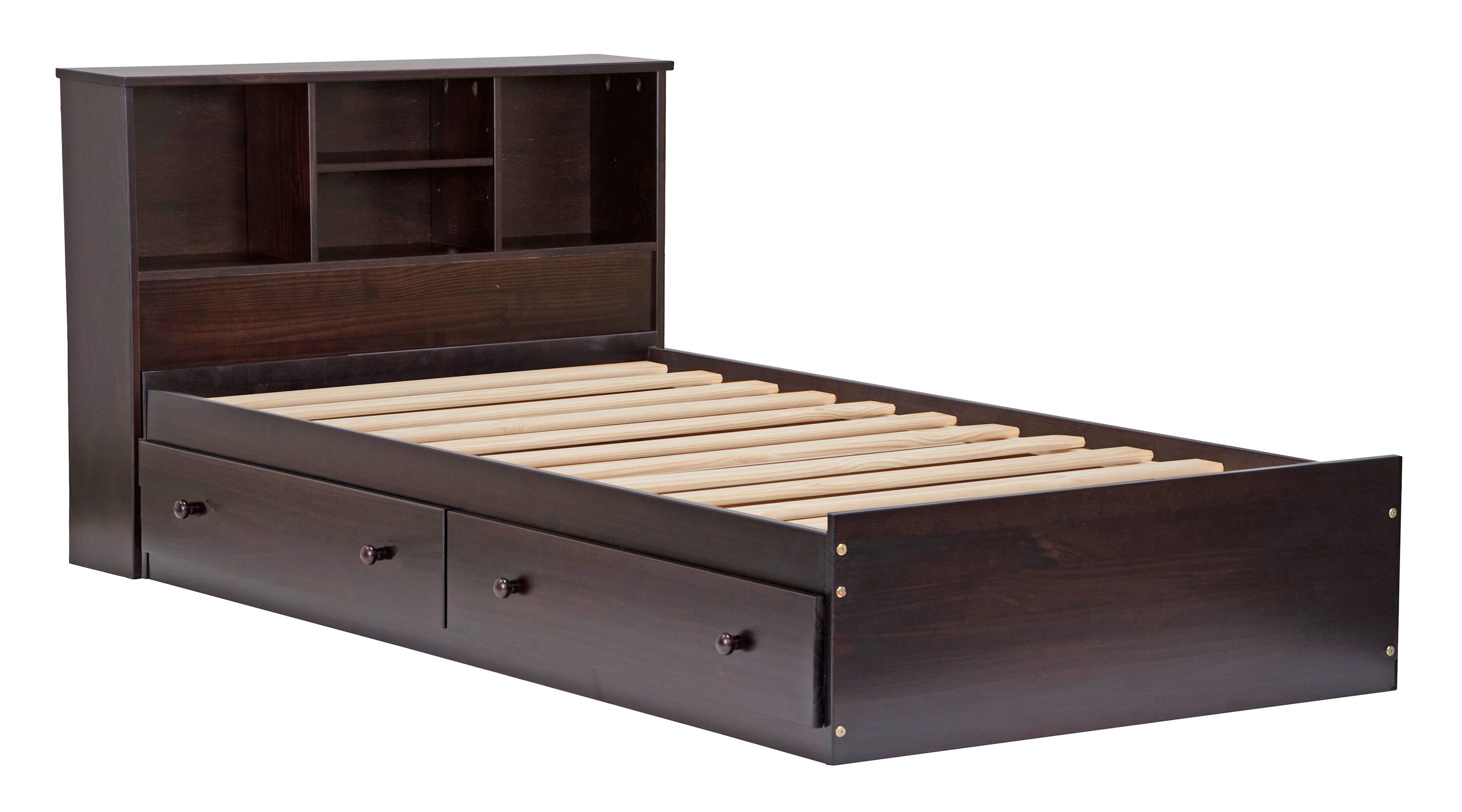 Palace Imports Java Twin Wood Captain Bed with Storage at Lowes.com