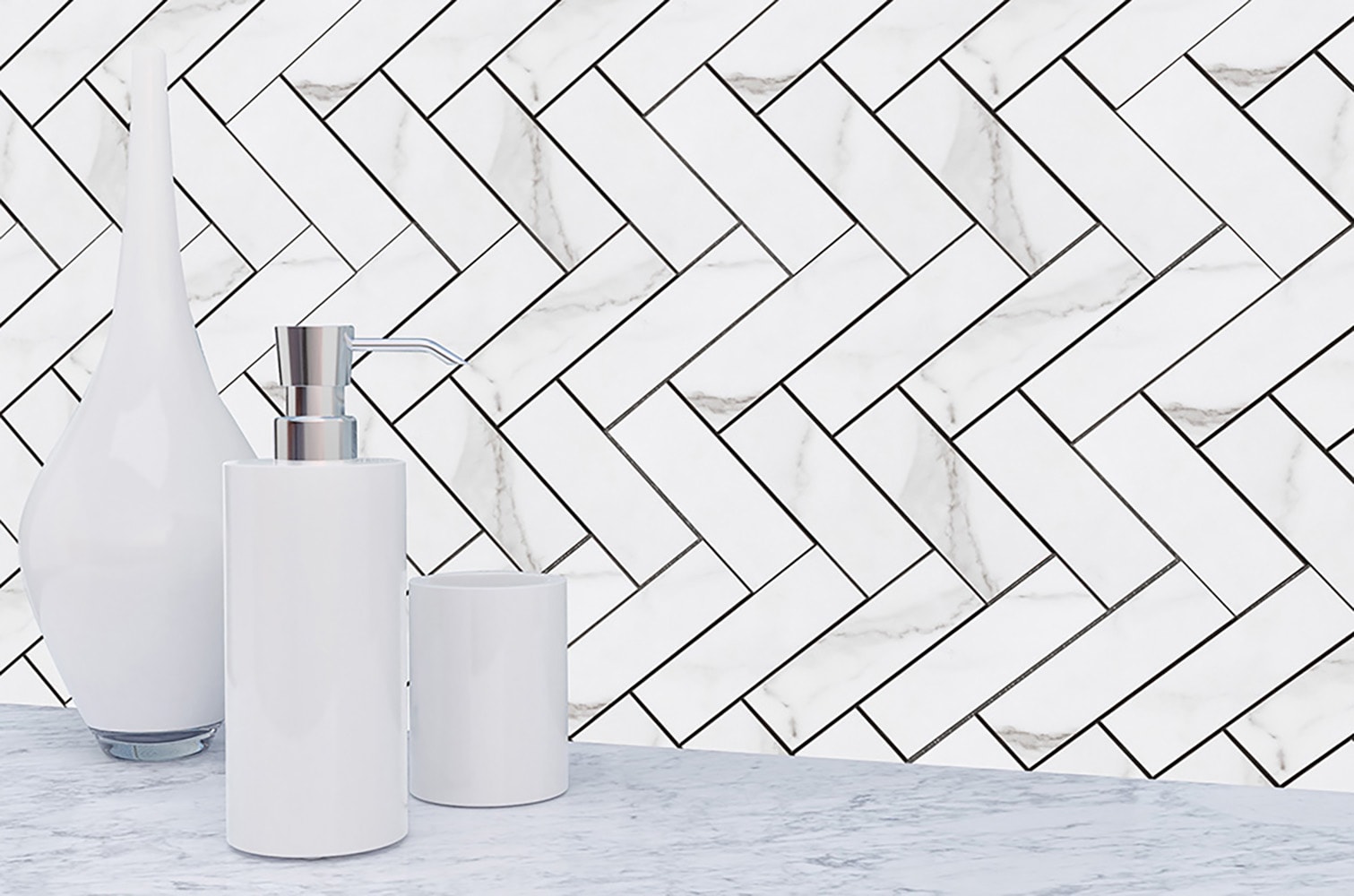 Peel&Stick Mosaics LWPS071011 Ceramic-Tile - View #2