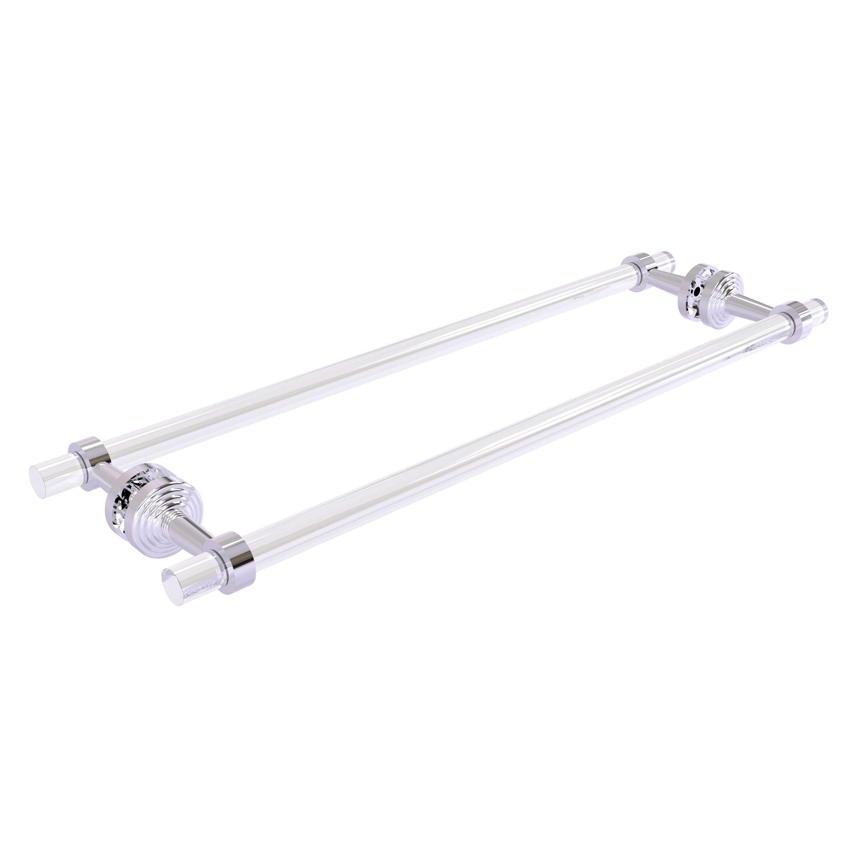 Allied Brass PB-41-BB-24-PC Pacific Beach 24-in double Polished Chrome Wall mount Double Towel Bar