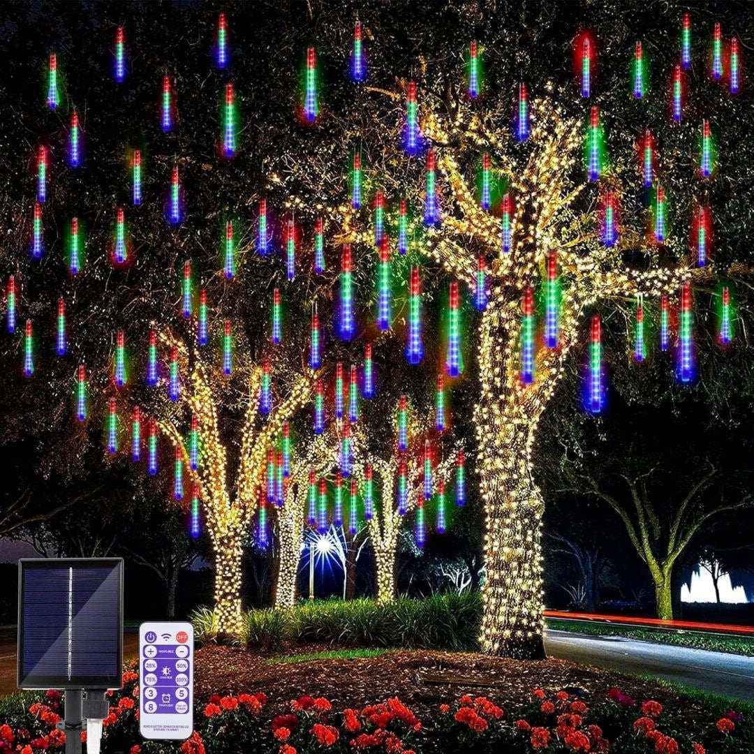 OBERSTER Outdoor Christmas Lights Outdoor Halloween Lights Led Meteor Shower Lights Suitable For Christmas Weddings Parties Festivals Gardens Tree Decorations