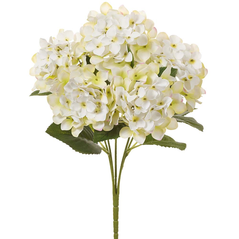 Allstate Floral FBH030-CR/YE 20-in Cream Yellow Indoor Desktop Hydrangea Artificial flower