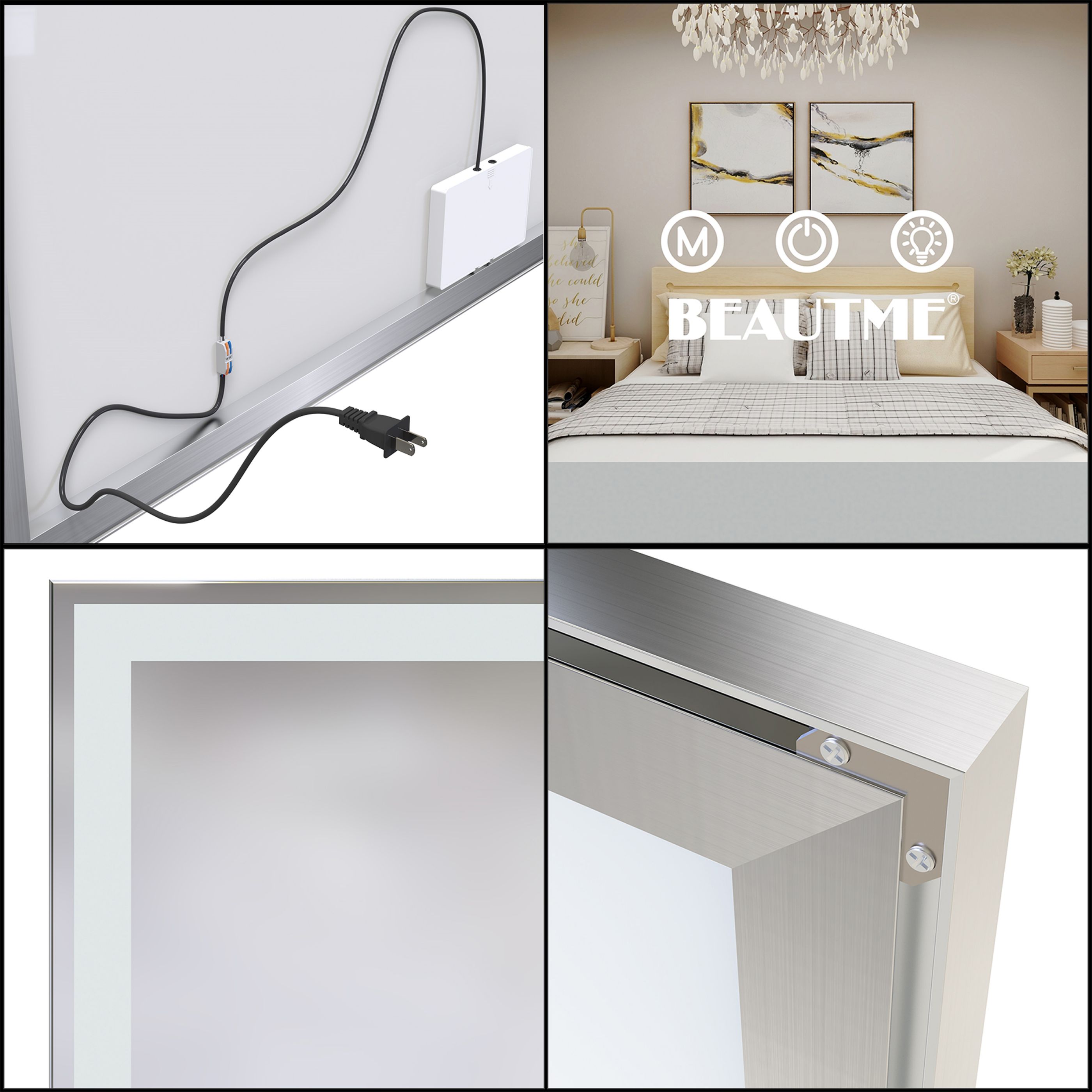 WELLFOR GIBEMR6040S Framed-Bath-Mirrors - View #9