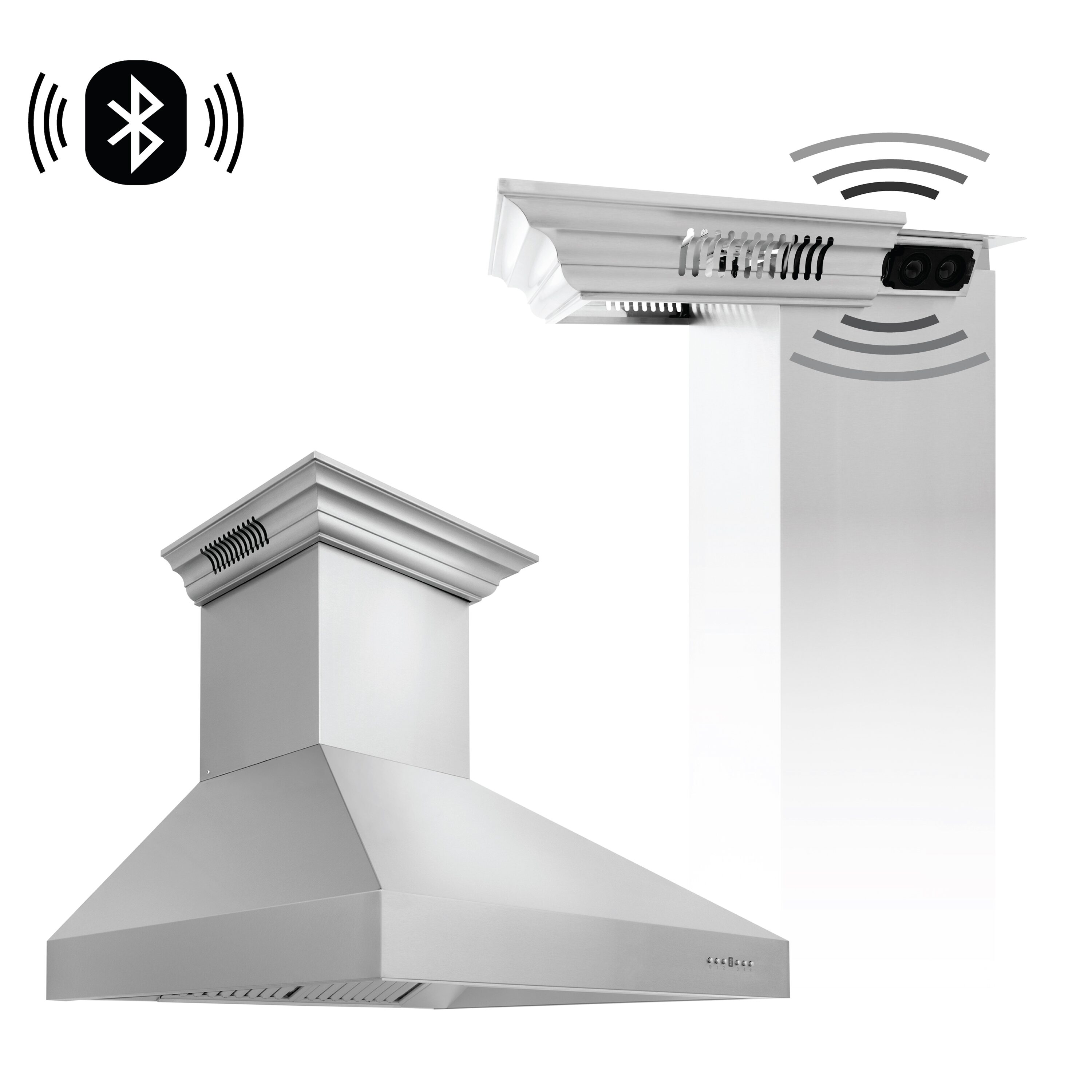 ZLINE KITCHEN & BATH 697CRN-BT-60 60 inch Ducted 700-CFM Recirculating Brushed 430 stainless steel Wall-Mounted Range Hood