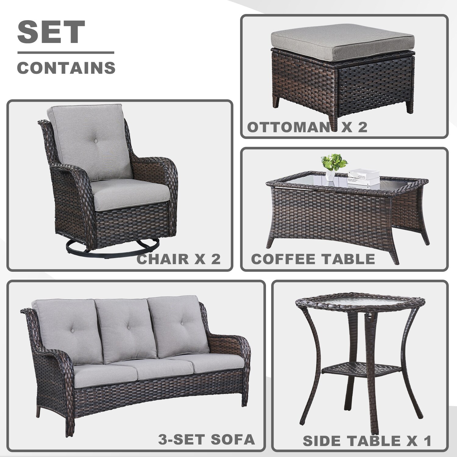 Rilyson FS013018025023014-3 Patio-Conversation-Sets - View #3