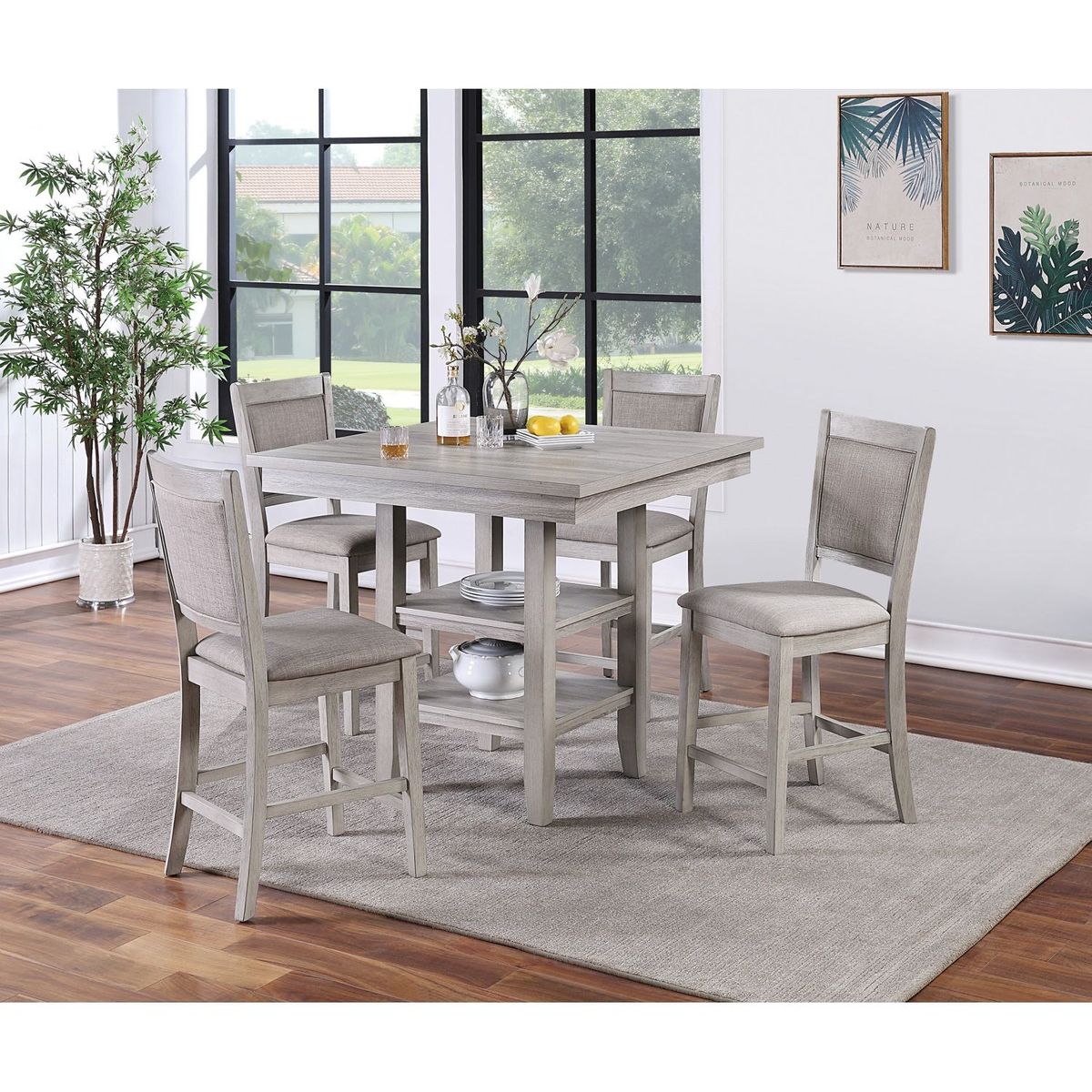 JASMODER B01146567 Natural Contemporary/Modern Dining Room Set with Rectangular Table ( Seats 4 )