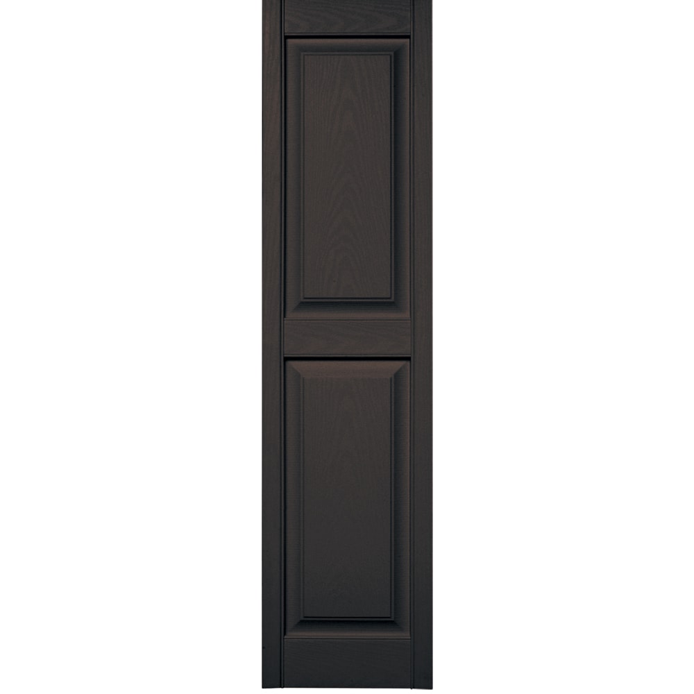 Vantage V4711459010 14.875-in W x 58.875-in H Musket Brown Raised panel Exterior Shutters ( 1 -Pack )