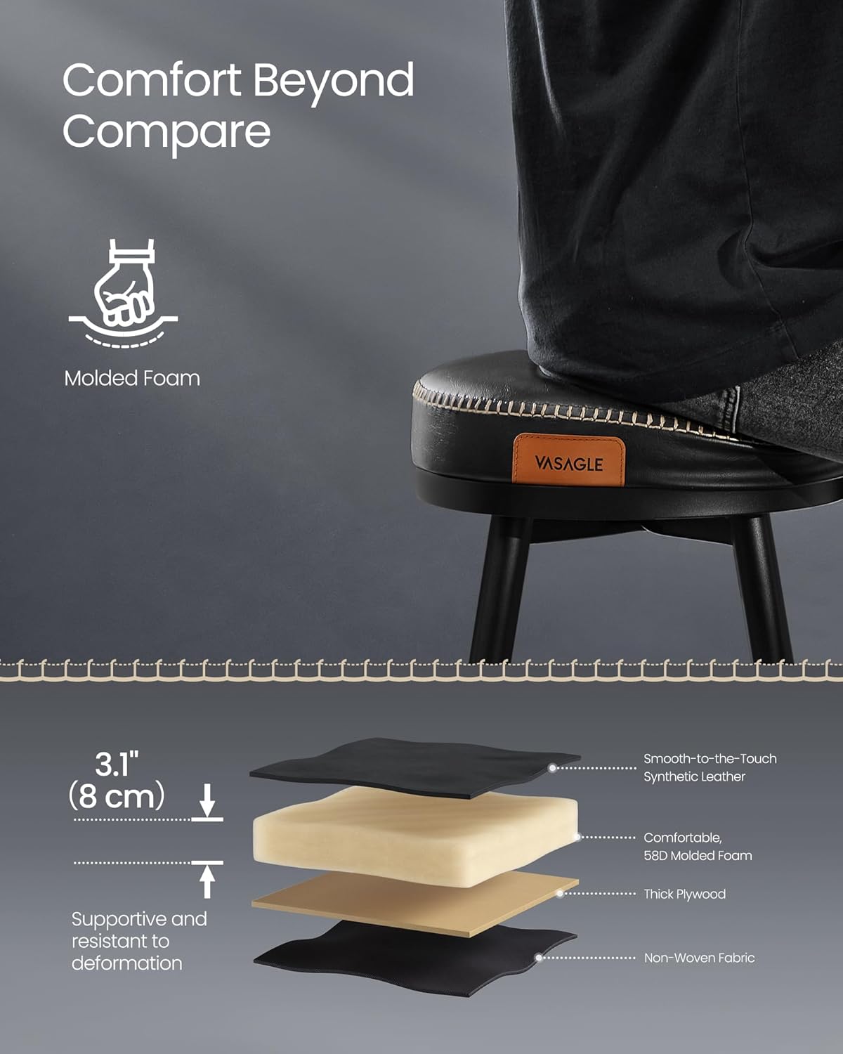 SONGMICS HOME LBC100B01 stools - View #6