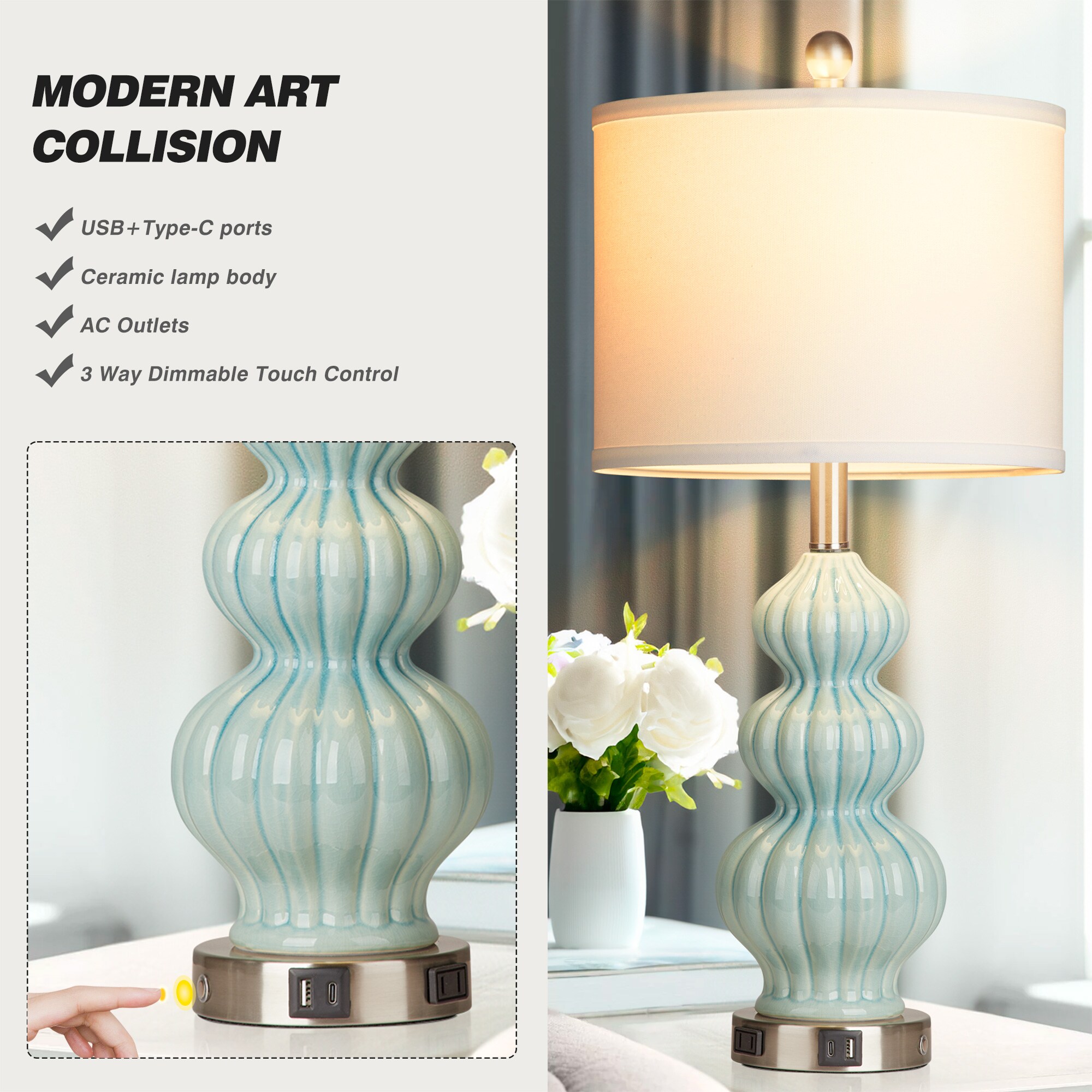 UrFurnishings TD-248 Table-Lamps - View #5