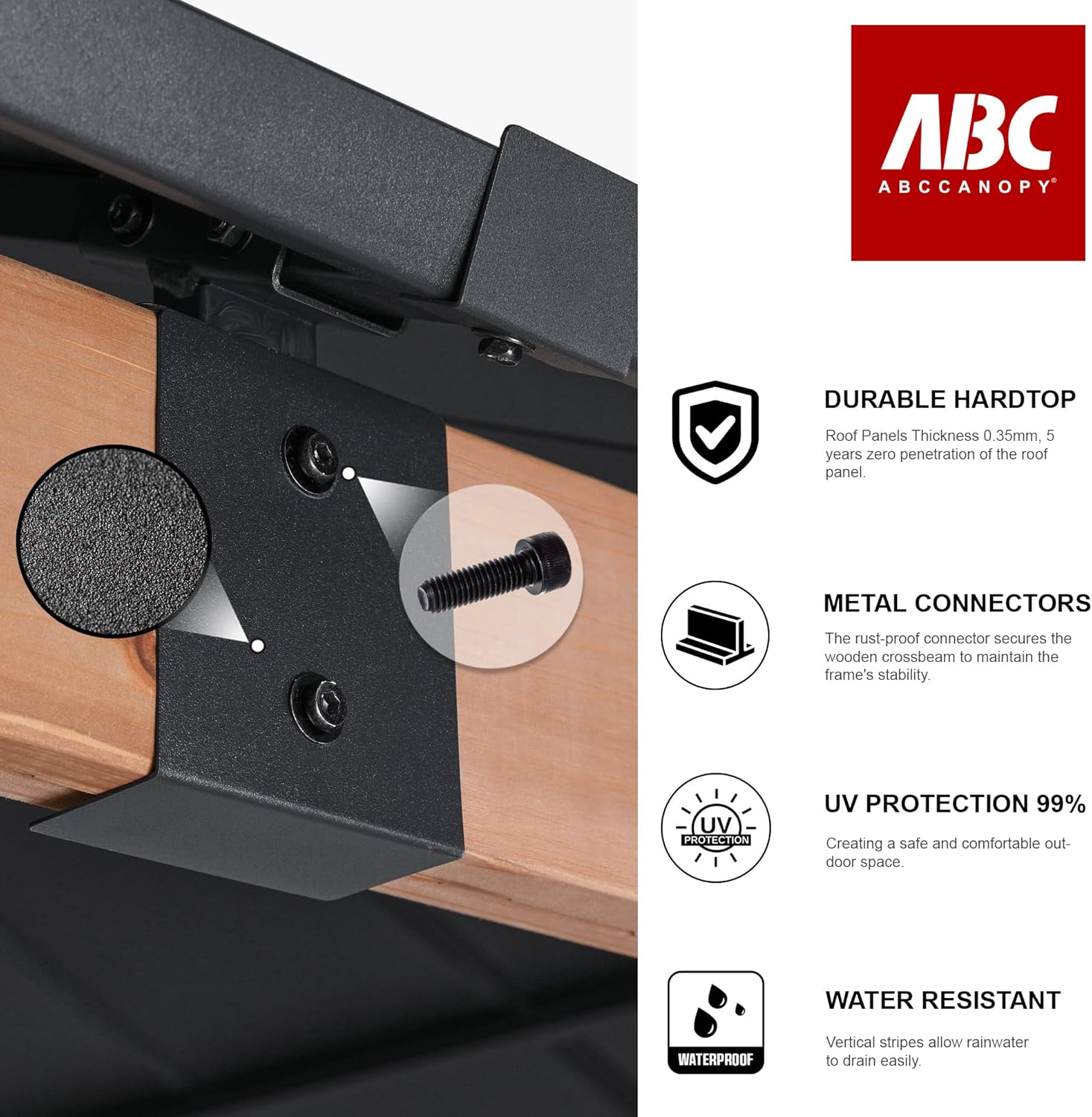 ABCCANOPY ABC-BJ29K-PWS Wood-Resin-Gazebos - View #6
