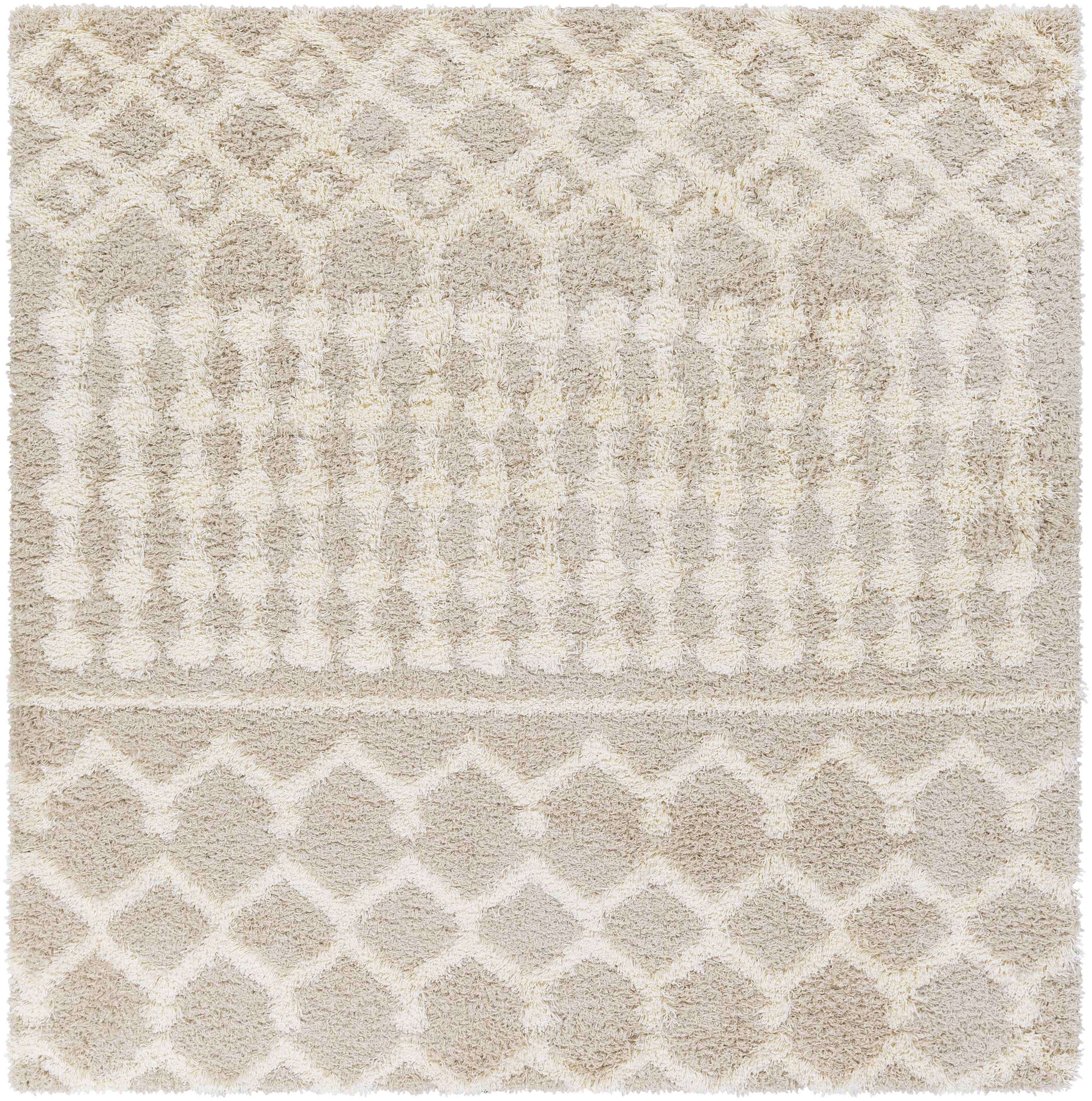 Livabliss USG2303-67SQ Urban Shag 7 x 7 (ft) Polypropylene Beige Square Indoor Geometric Global Area rug
