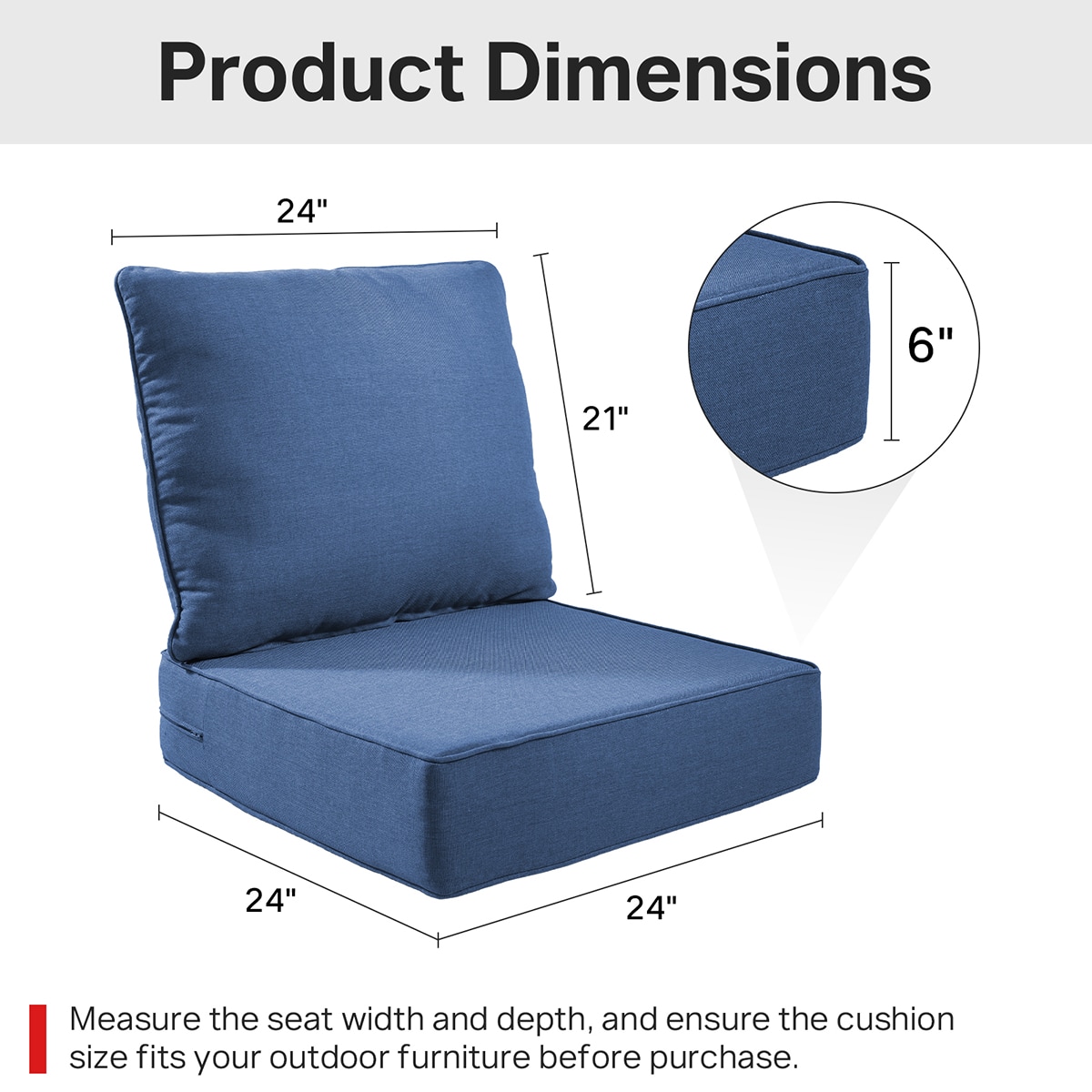 Rilyson FSZBDJH006-1 Patio-Furniture-Cushions - View #4