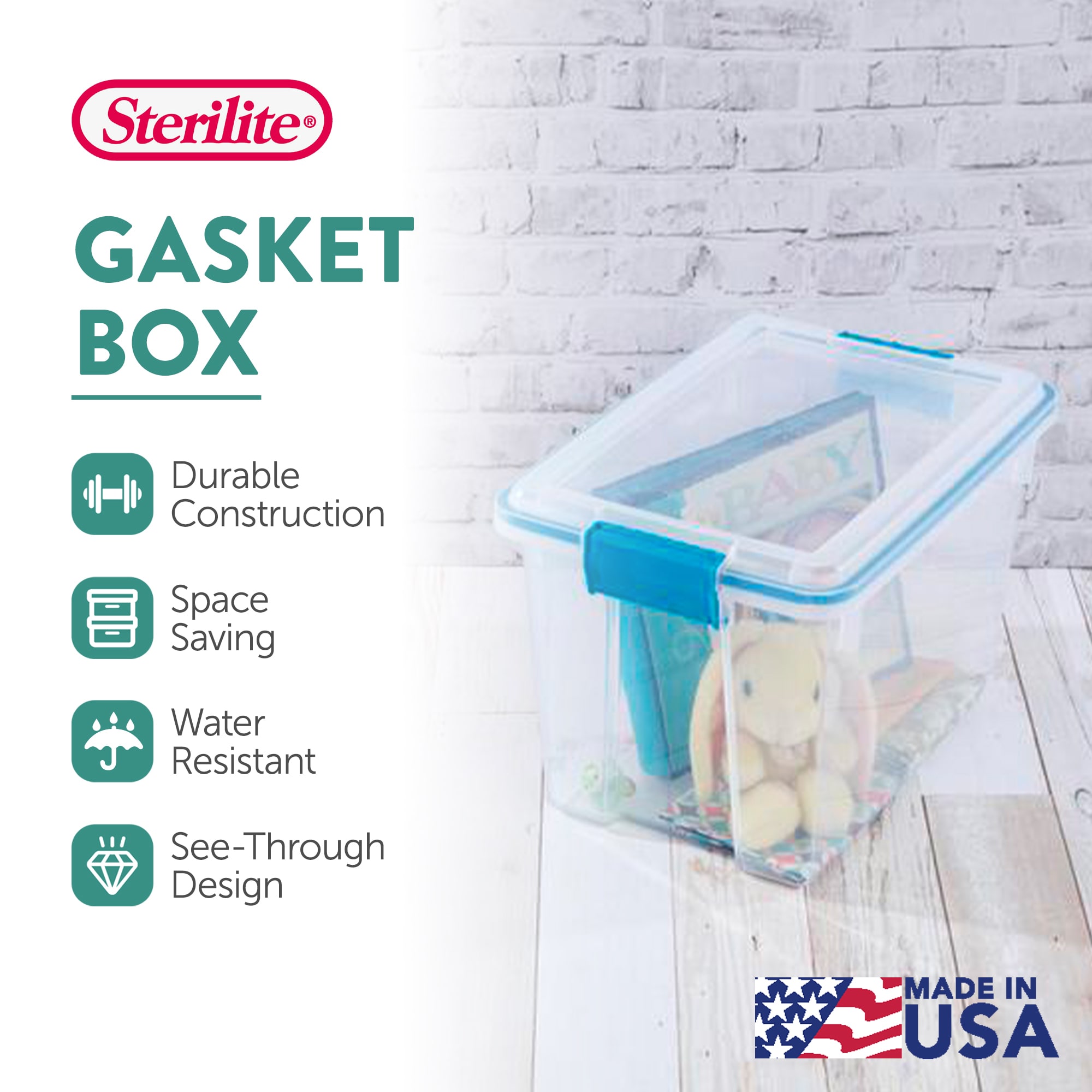 Sterilite 100664 Plastic-Storage-Totes - View #3