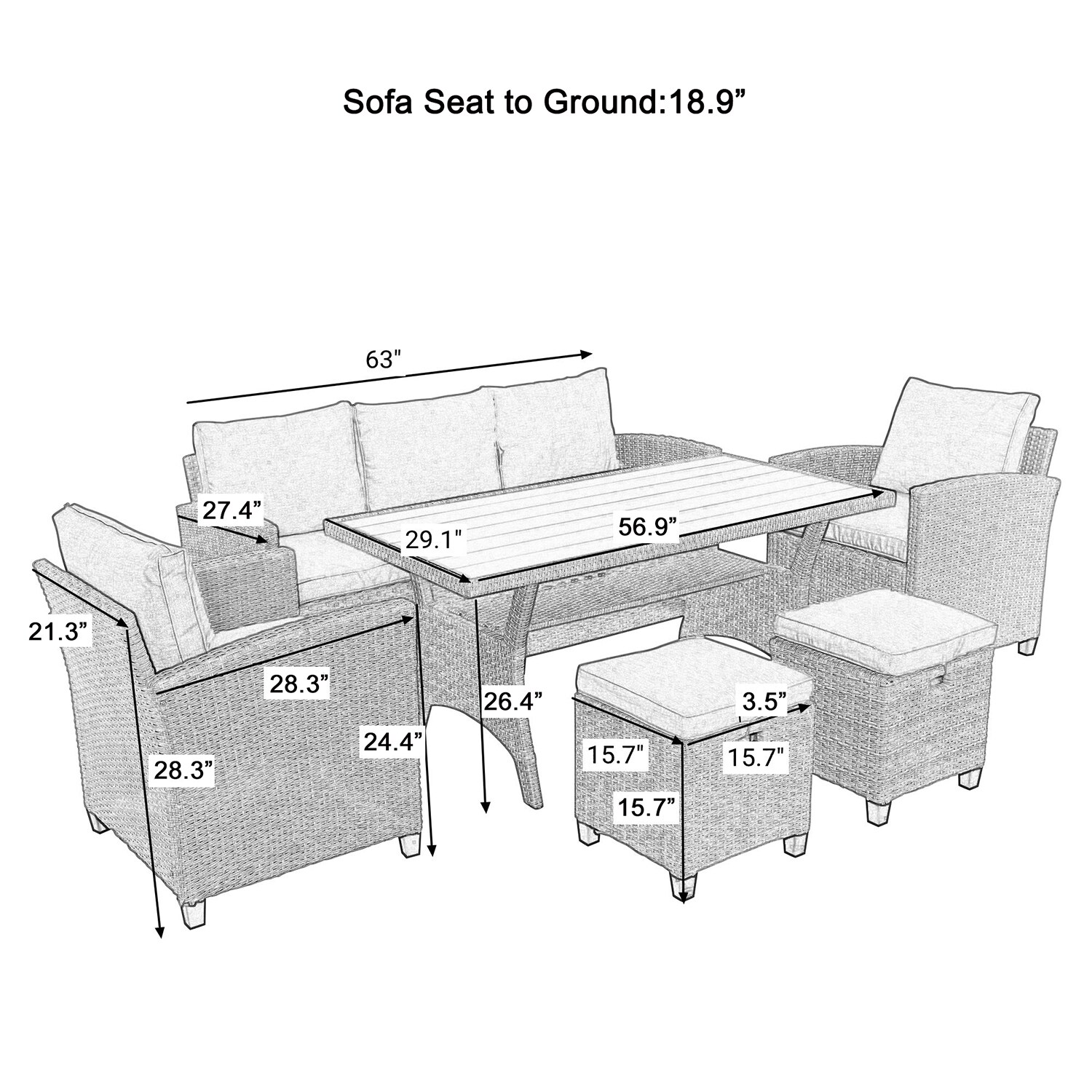 Bybafun YA0100049 Patio-Conversation-Sets - View #19