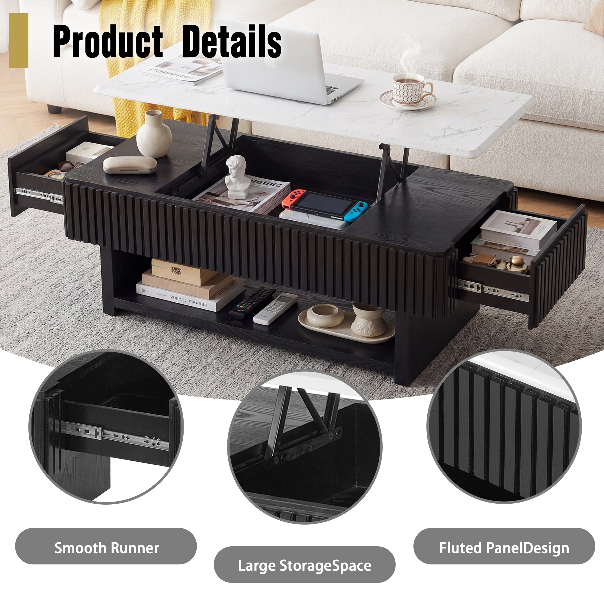 HyperDrop Cart W-W5278P458348 Coffee-Tables - View #2