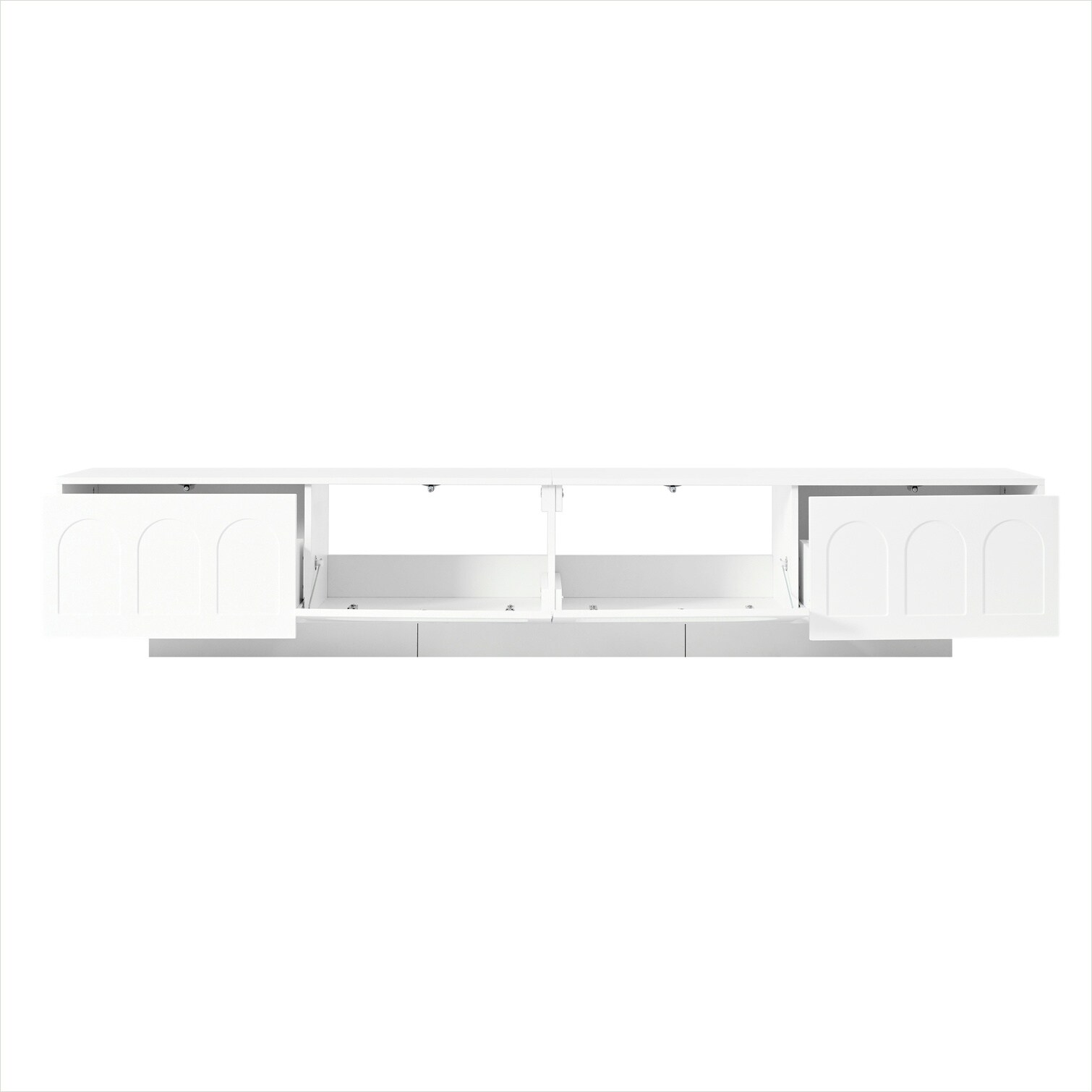 SUNCREAT White Particle Board and MDF TV Stand for TVs Up to 95 Inches ...