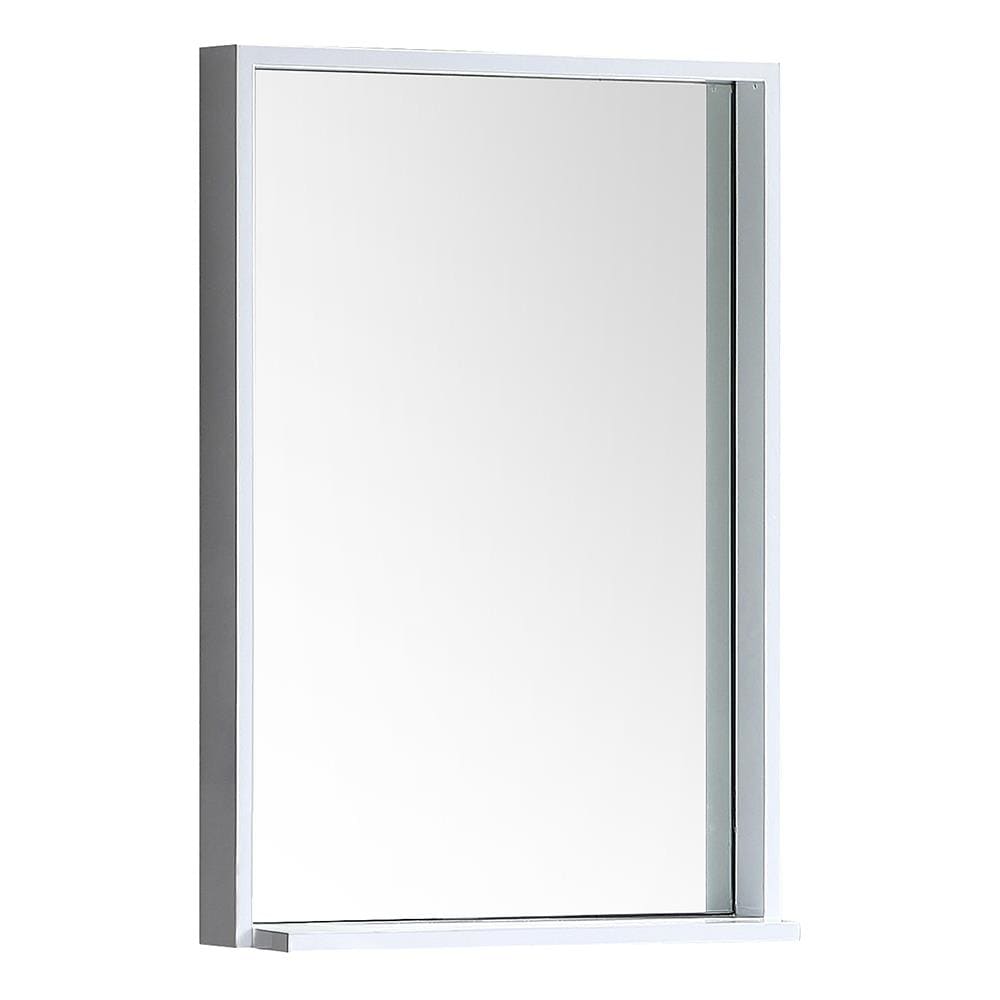 Fresca FMR8125WH Allier 21.63-Inches x 31.5-Inches Framed Rectangle Bathroom Vanity Mirror ( White )