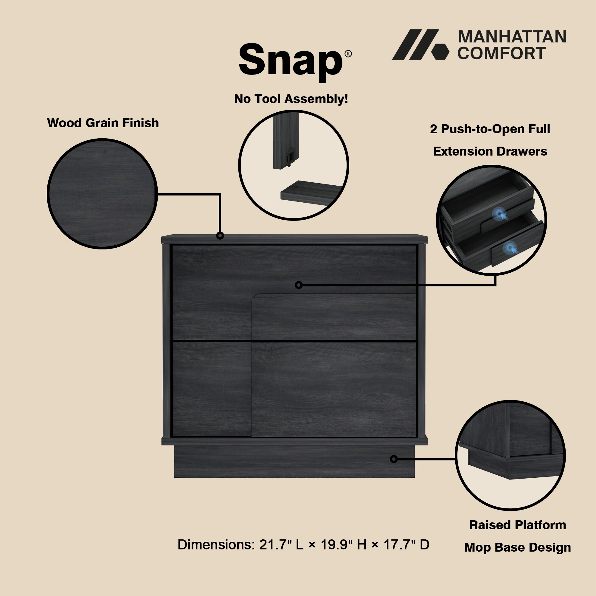 Manhattan Comfort NS003-GY nightstands - View #4