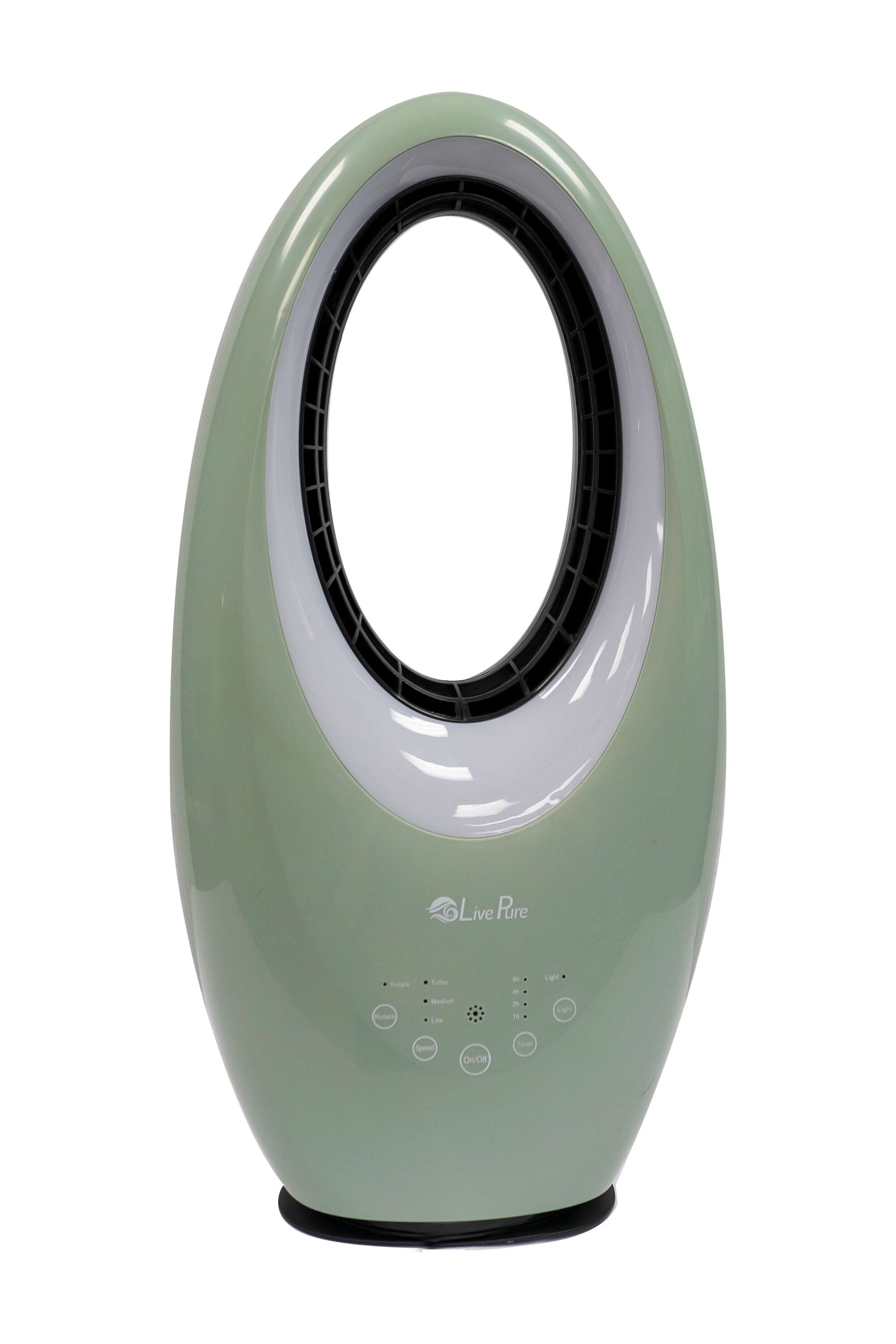 LivePure LP1700FAP-S Bladeless Oscillating 3-Speed Fan with Filter And Touch Control - Sage
