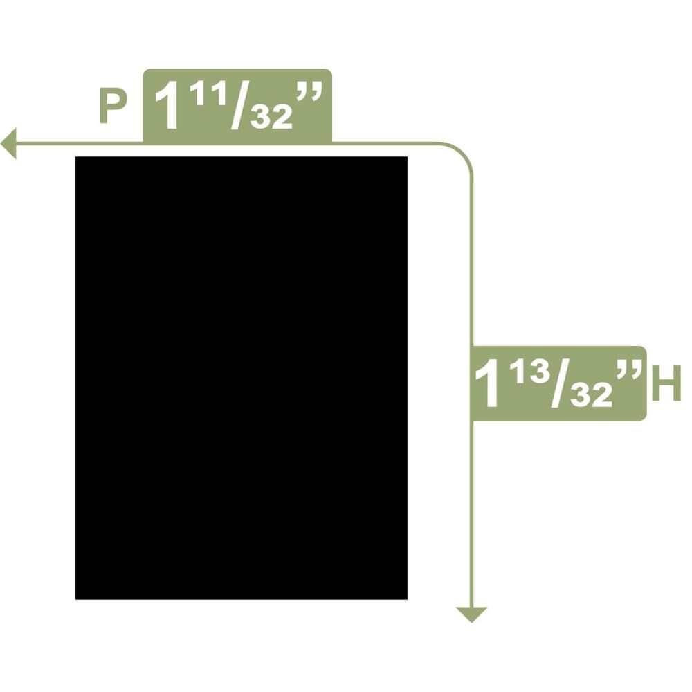 White PVC 1" x 0.75" x 96" Stop Moulding
