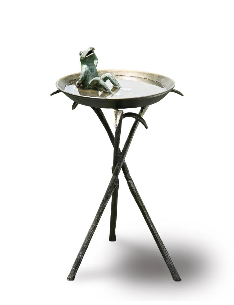 SPI Home 33563 22-Inches H x 13-Inches W Bronze Frog Garden Statue
