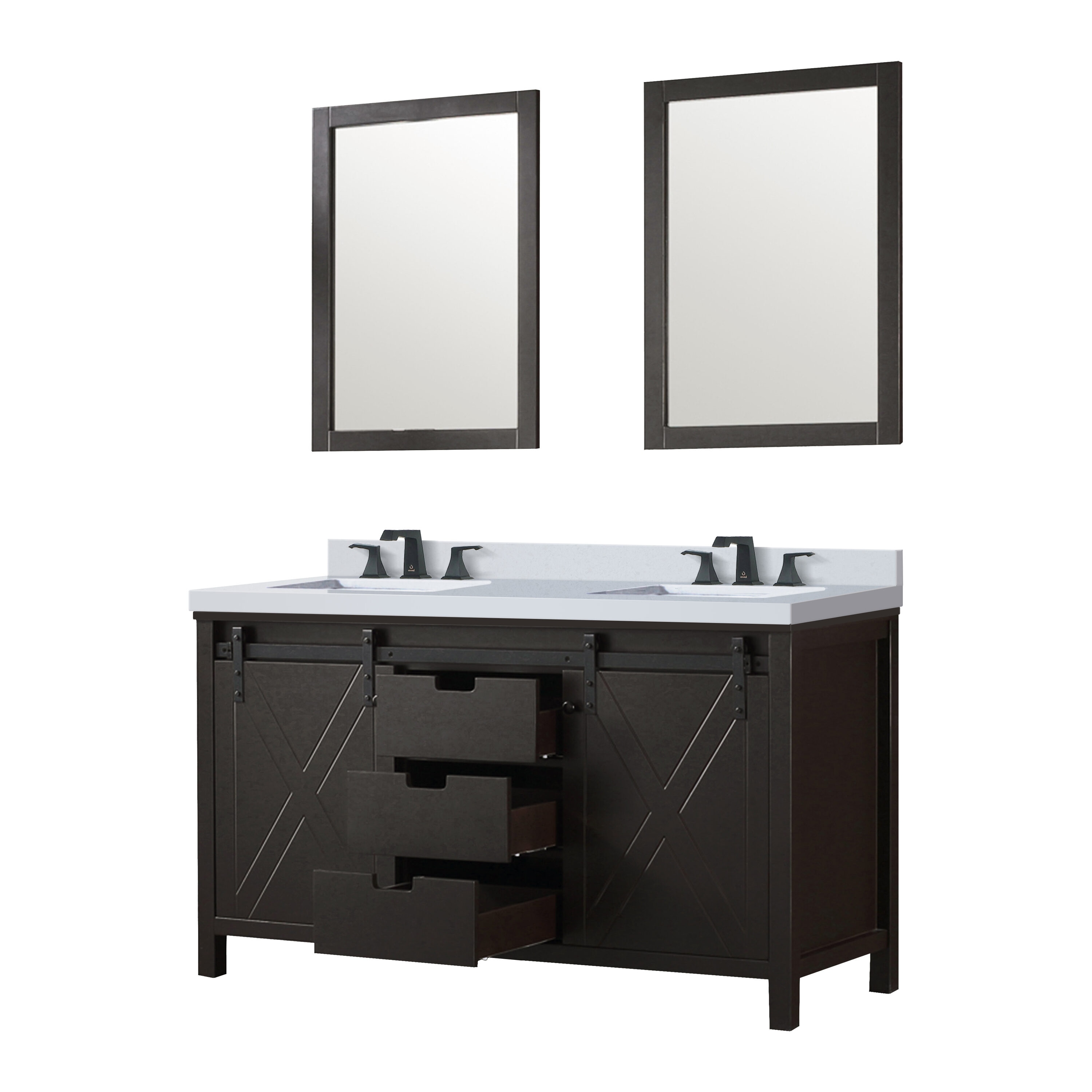 Lexora LM342260DCCSM24F Bath-Vanity-Combo - View #4