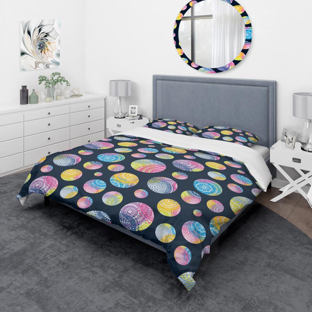 Designart BED19356-T 3-Piece Blue Twin Duvet Cover Set