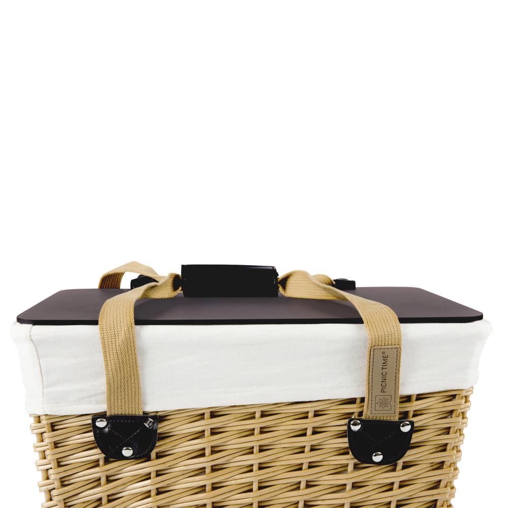Canasta Small English Style Wicker Picnic Basket with Brown Lid