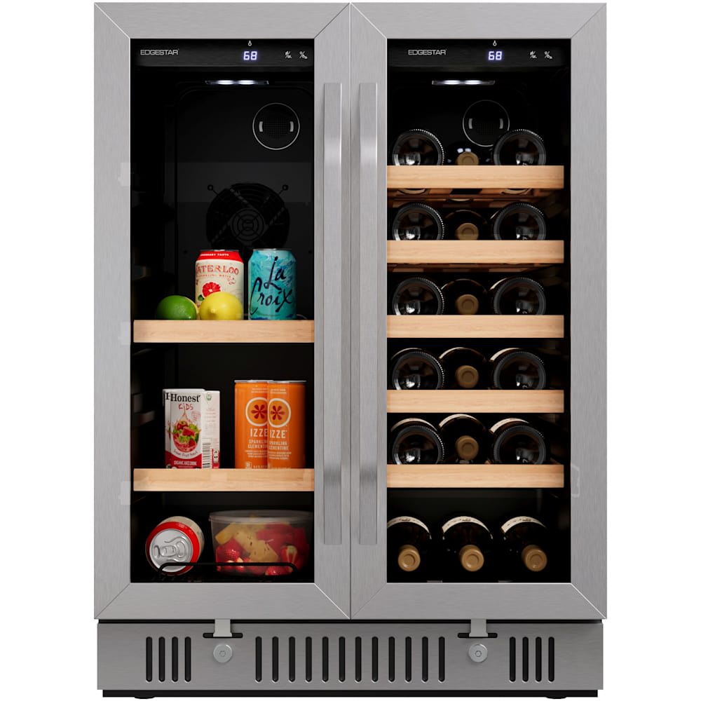 EdgeStar  CWB1761FD 24 Inch Wide 18 Bottle Capacity and 47 Can Capacity Wine and Beverage Cooler Sansujyuku sansujyuku.com