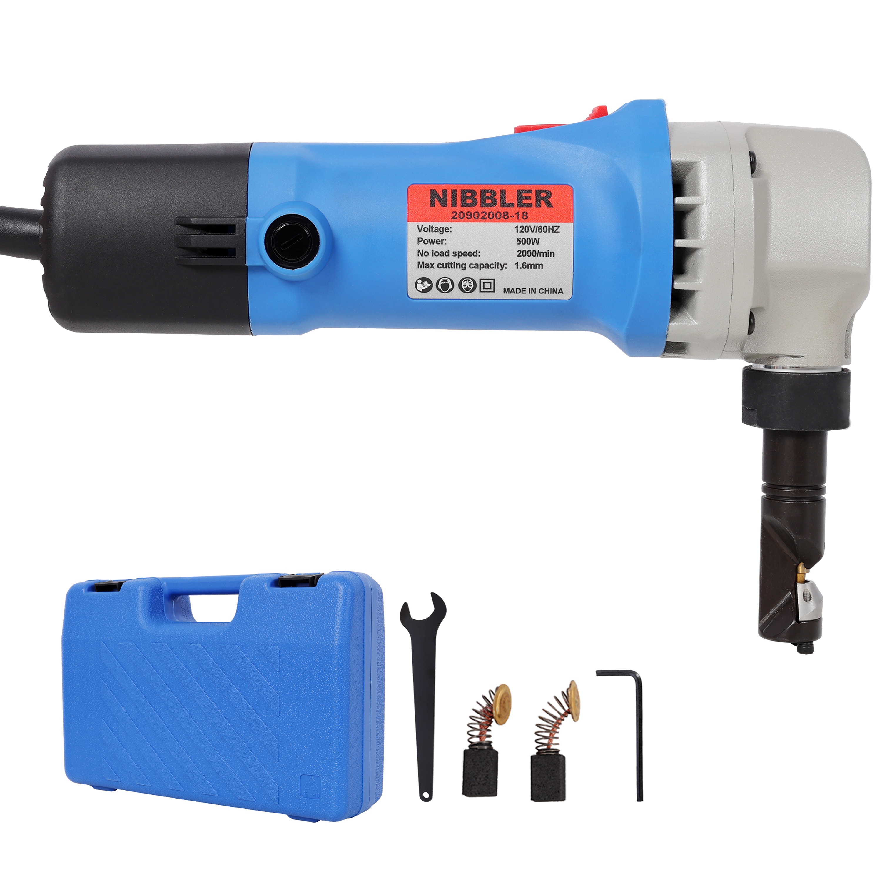 LOVMOR SF-Y-W465P269747 Electric Sheet Metal Nibbler 16 Gauge Precision Metal Cutting Tool360° Rotation Electric Cutter