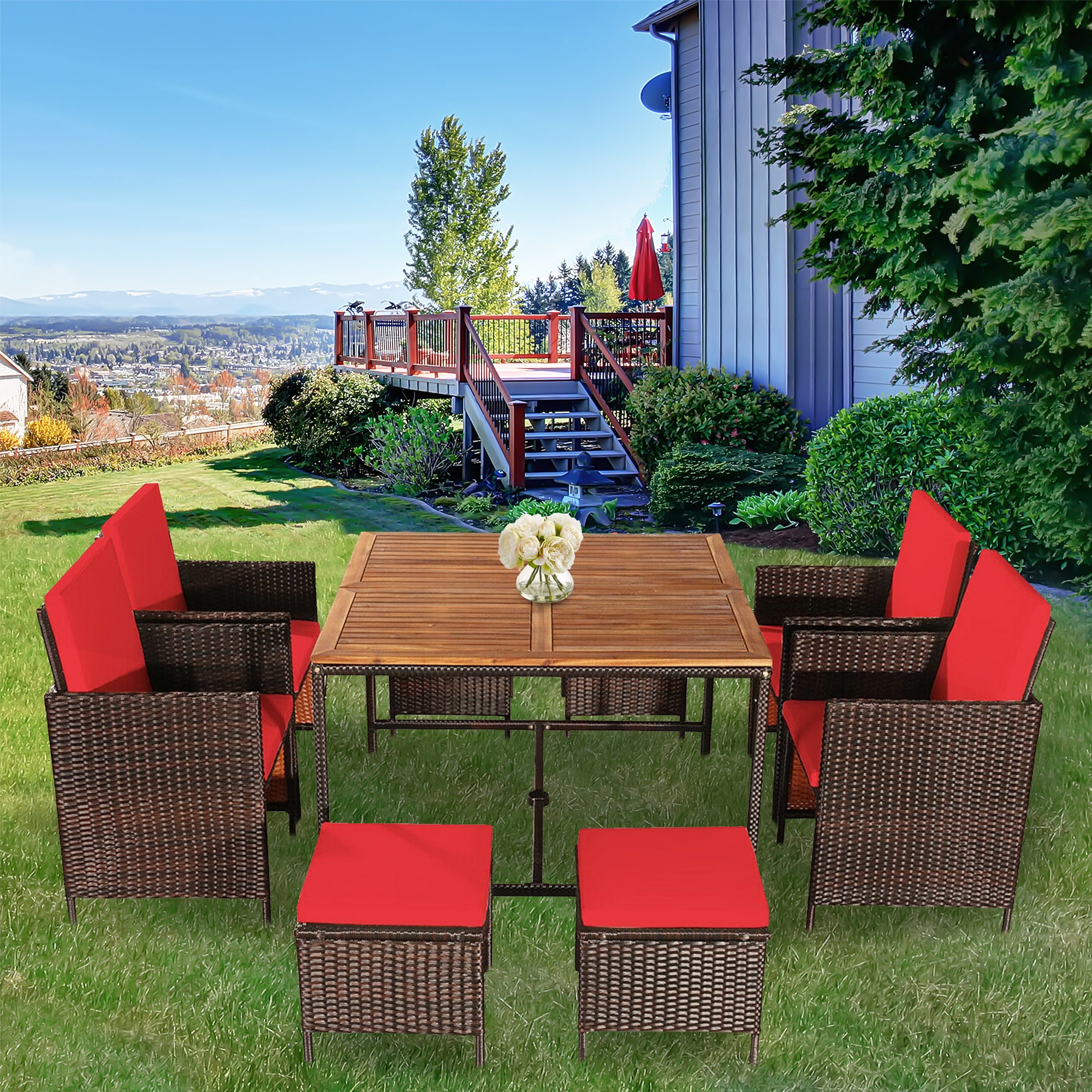 WELLFOR OUJ70674RE+ Patio-Dining-Sets - View #2