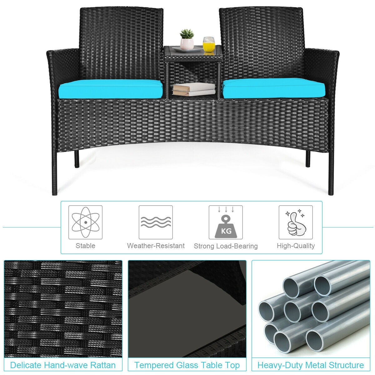 WELLFOR AY-34TE-CY Patio-Sofas-Daybeds - View #4