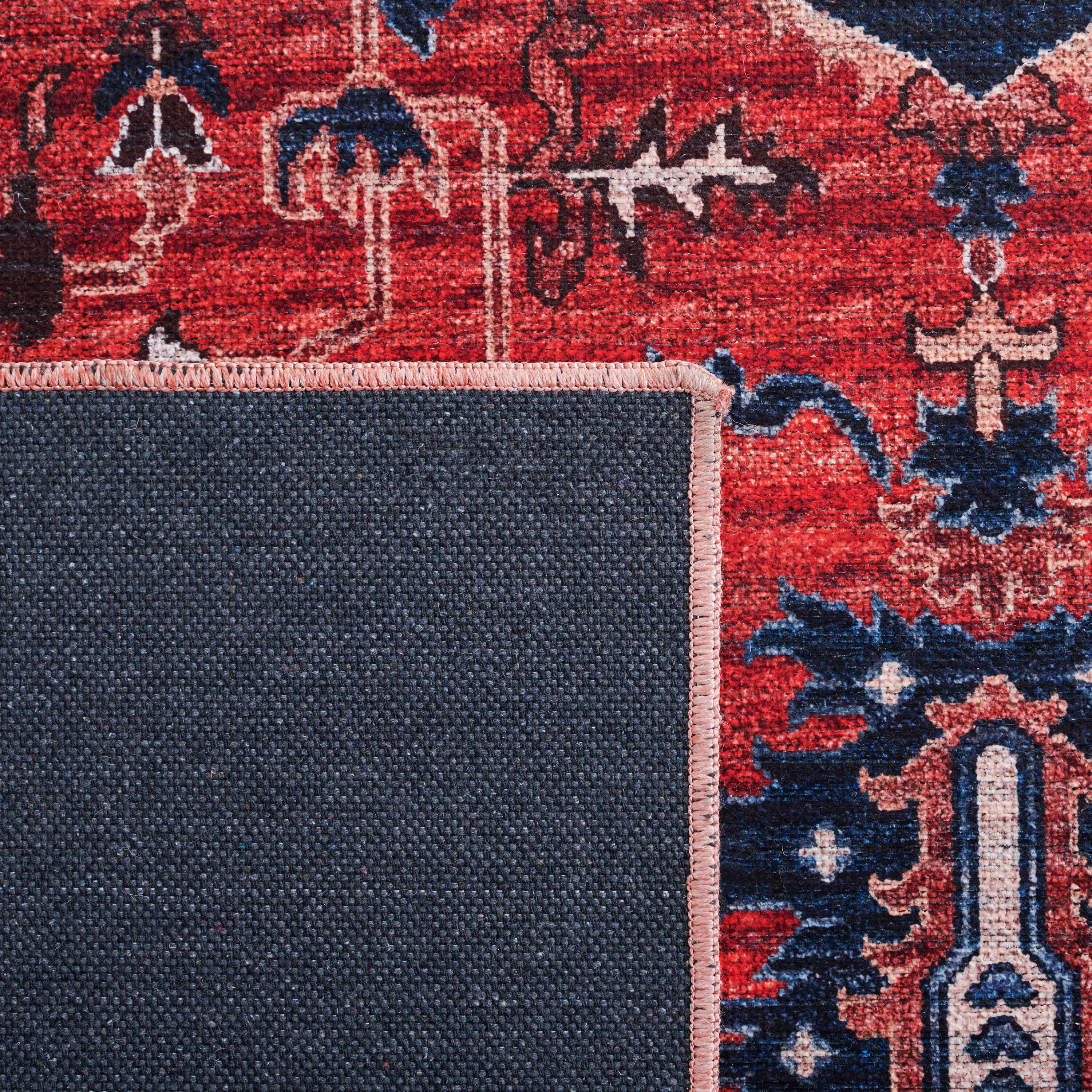 Serapi Elegance Red and Beige 9' x 12' Hand-Knotted Washable Rug