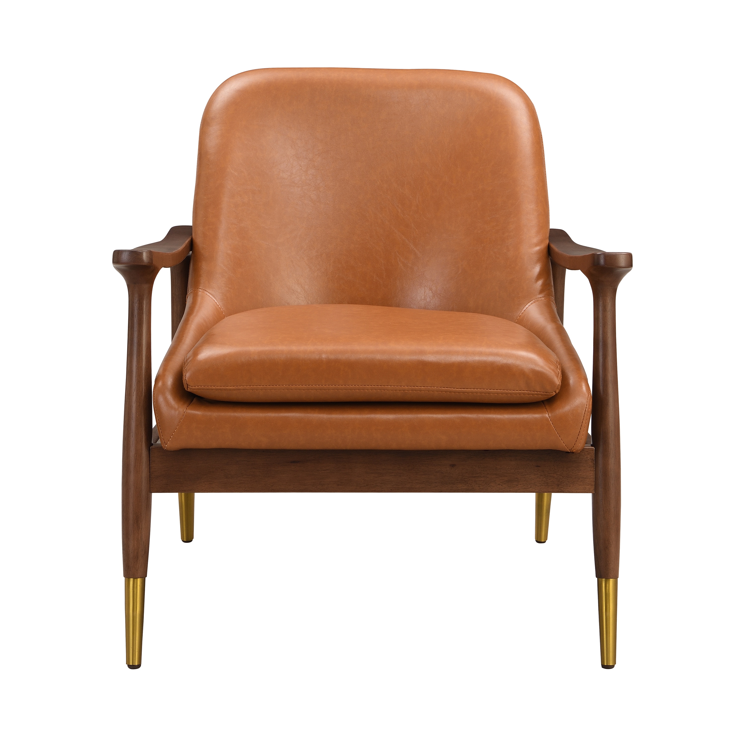 Best Selling Home Decor 320320 Modern Brown Faux leather Accent Chair