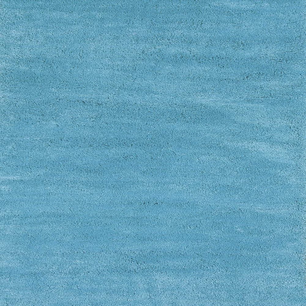 HomeRoots 353882 Bernadette 2 x 7 (ft) Rag Polyester Blue Rectangular Indoor Solid Vacuum regularly Runner rug