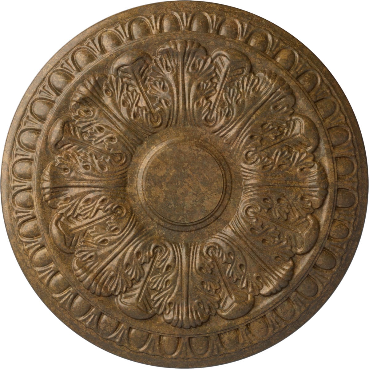 Ekena Millwork CM15CNRZS Colton 15.75-in W x 15.75-in L Painted Rubbed Bronze Polyurethane Whole Ceiling Medallion