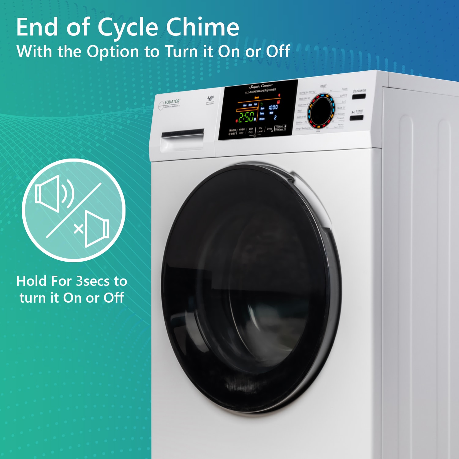 Equator Advanced Appliances EZ 5500CV WHITE +2HE Combination-Washers-Dryers - View #8