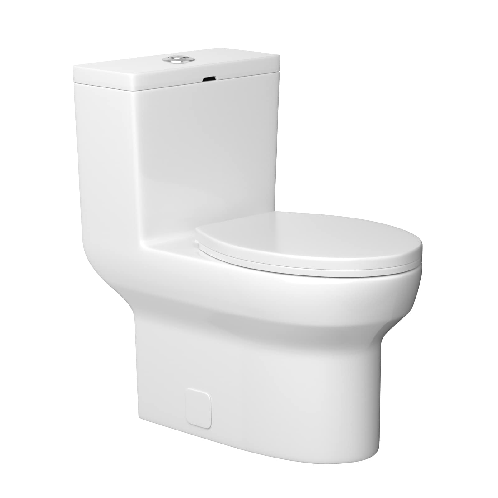 Lordear LD-MGMC011 White Elongated Standard height 12-in Rough-In 1.6 GPF Dual Flush Soft Close 1-piece Toilet - Thumbnail
