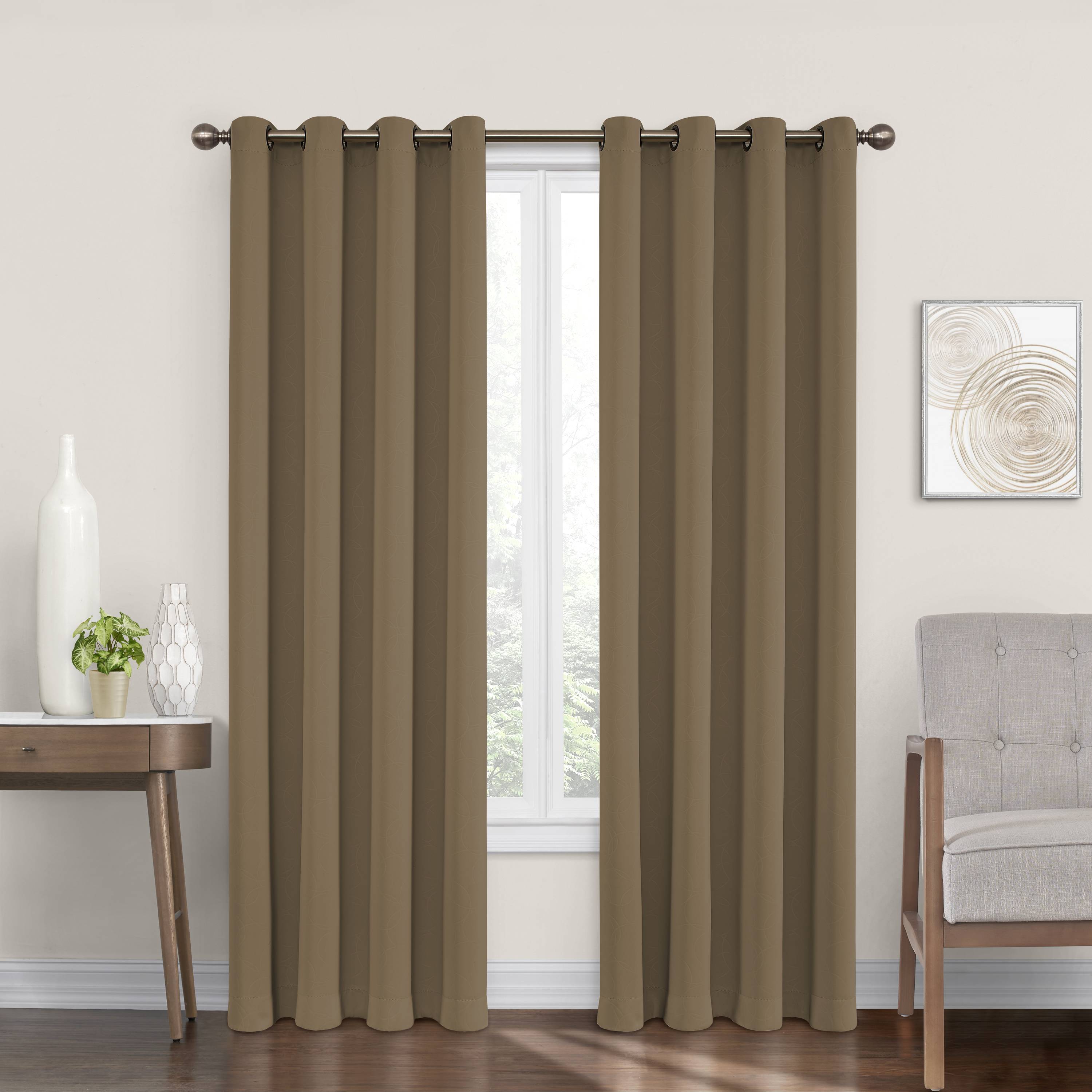 Eclipse 11049052X084LAT 84-in Latte Blackout Grommet Single curtain panel