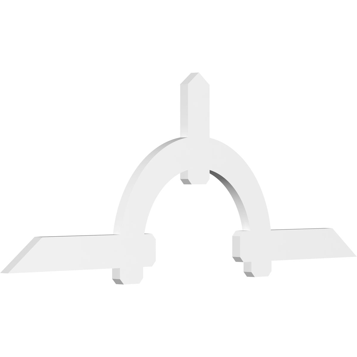 Ekena Millwork GBP096X36X0206ERI00 Ericson White PVC Gable bracket