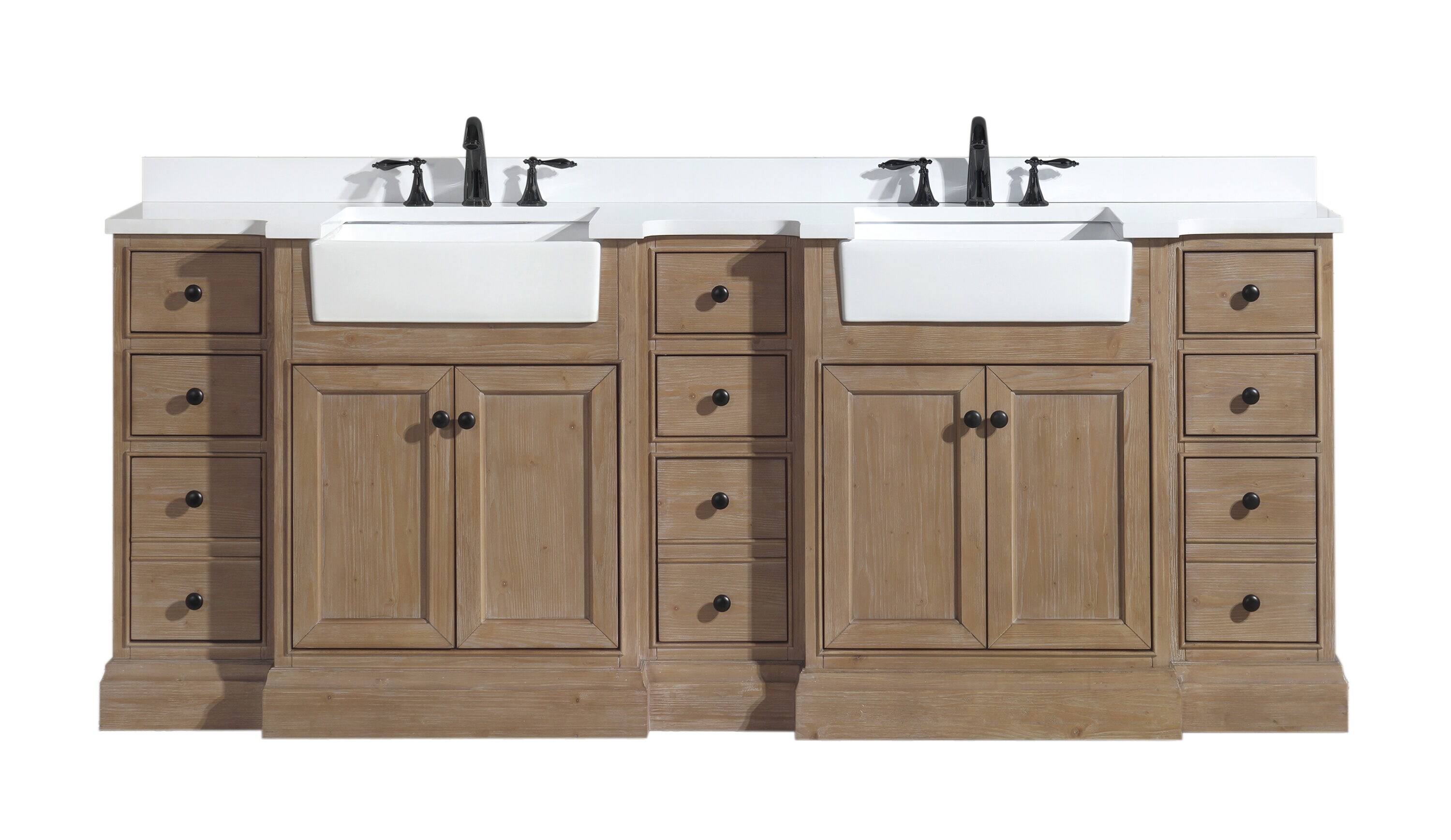 Ari Kitchen & Bath AKB-KELLY-84-WTHFR-W Bath-Vanity-Combo - View #2