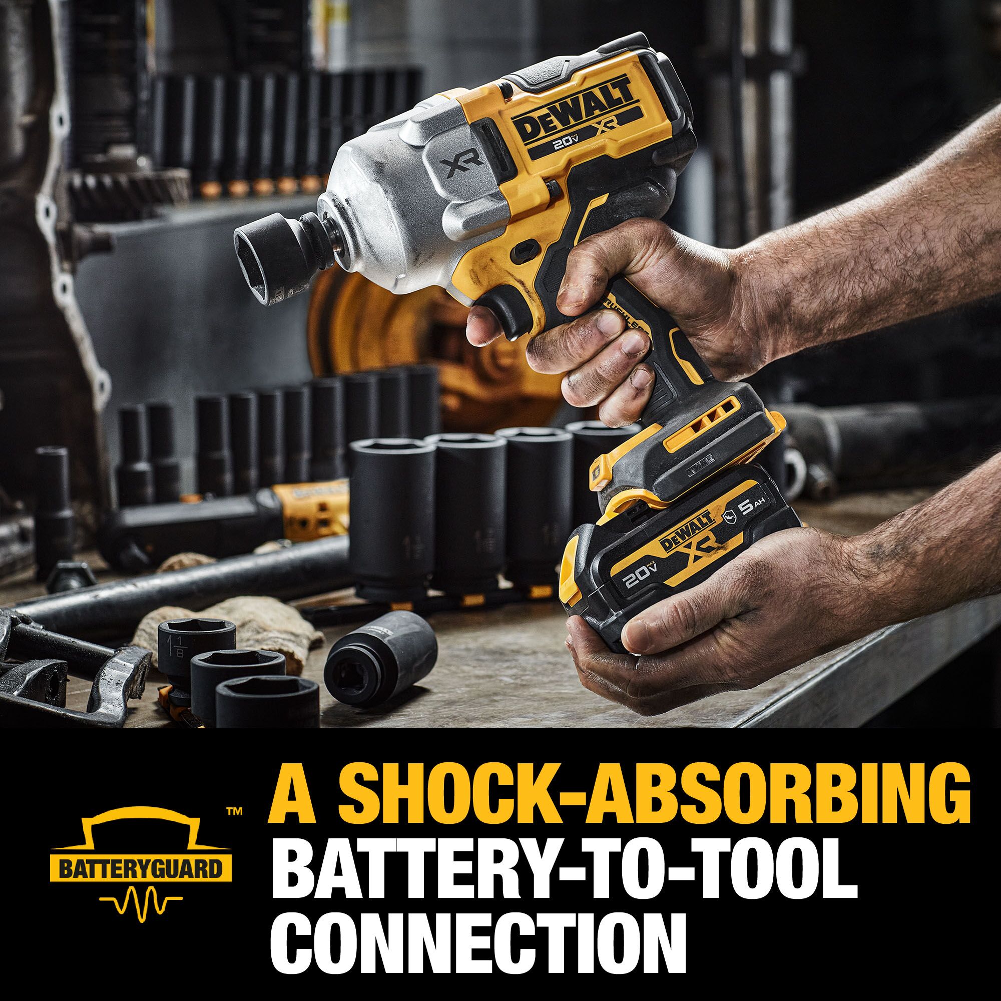 DEWALT 20-volt Max Variable Brushless 1/2-in Drive Cordless Impact ...