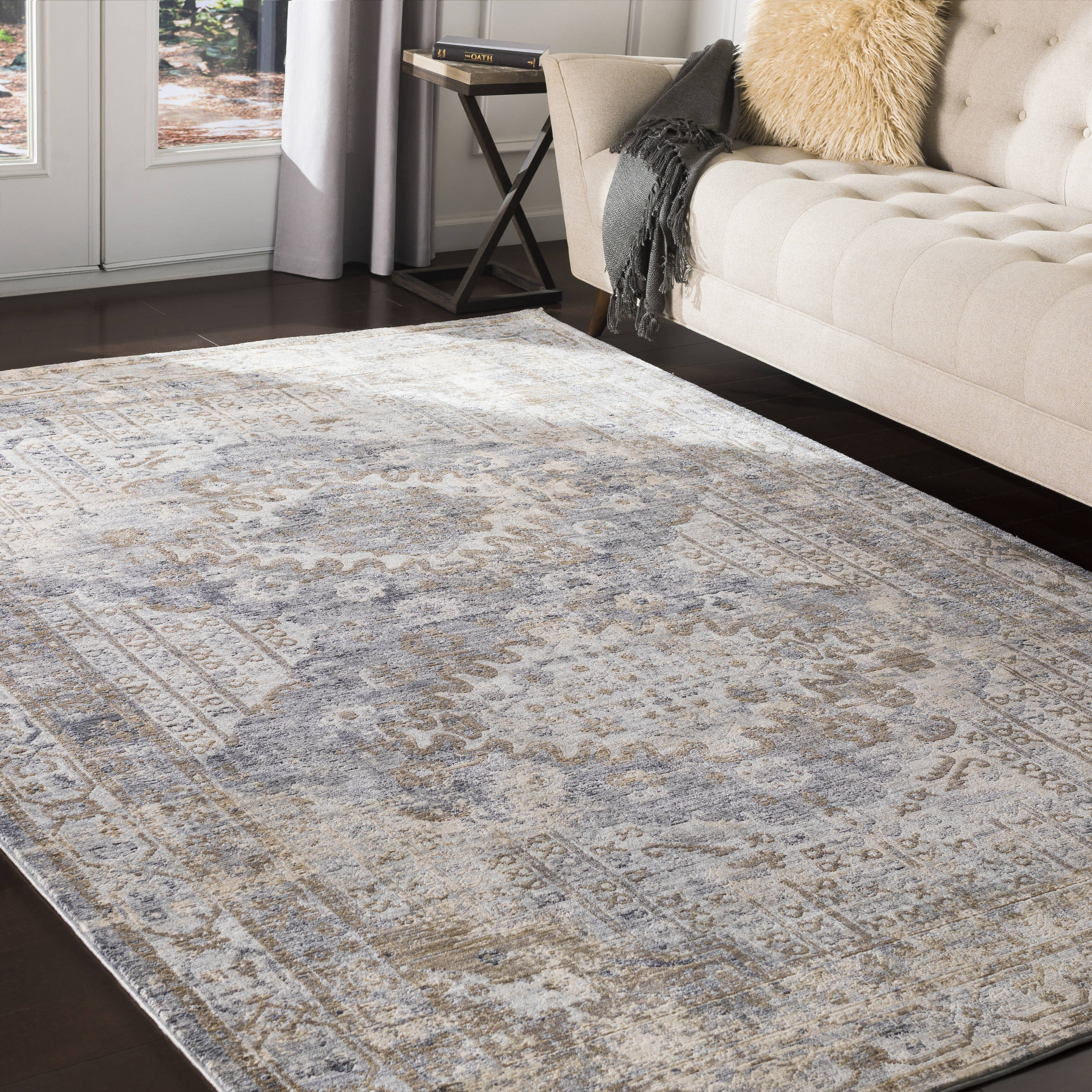 Surya LVP2301-275 Liverpool 3 X 5 Gray Indoor Medallion Oriental Area Rug