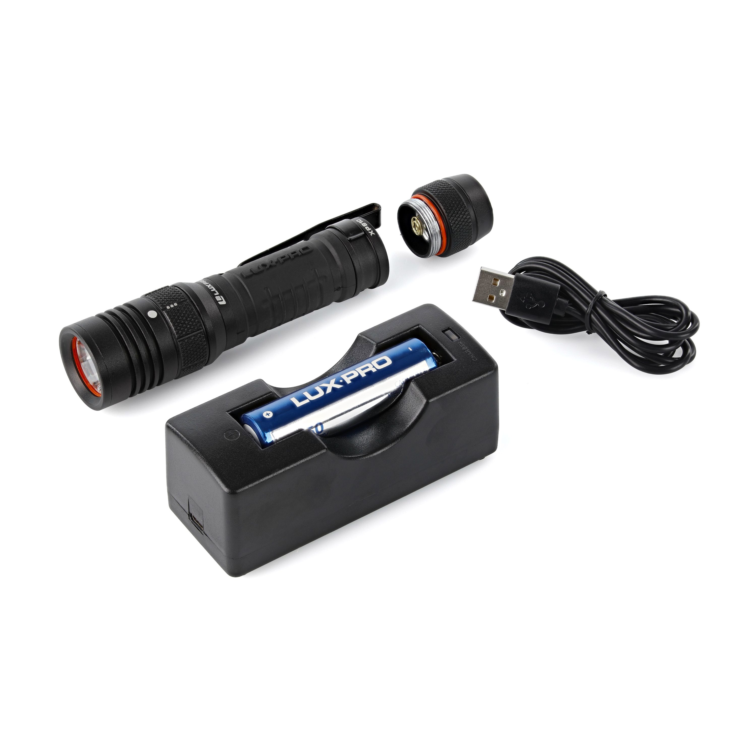 Lux-Pro 4 LED Spotlight Flashlight Ion (3.7V) Battery Included) at Lowes.com